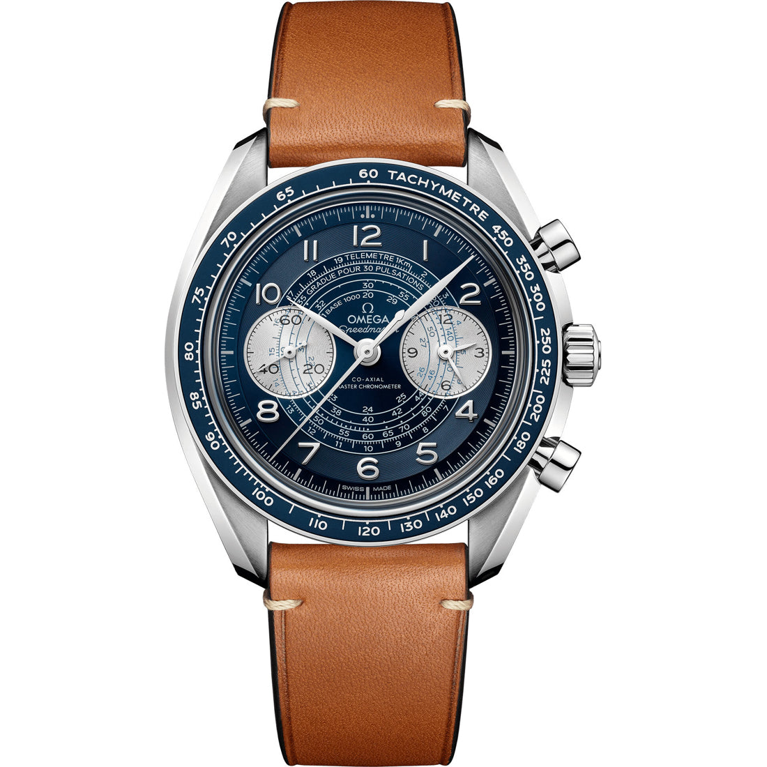 Omega Speedmaster Chronoscope 43mm Blue Dial on Strap