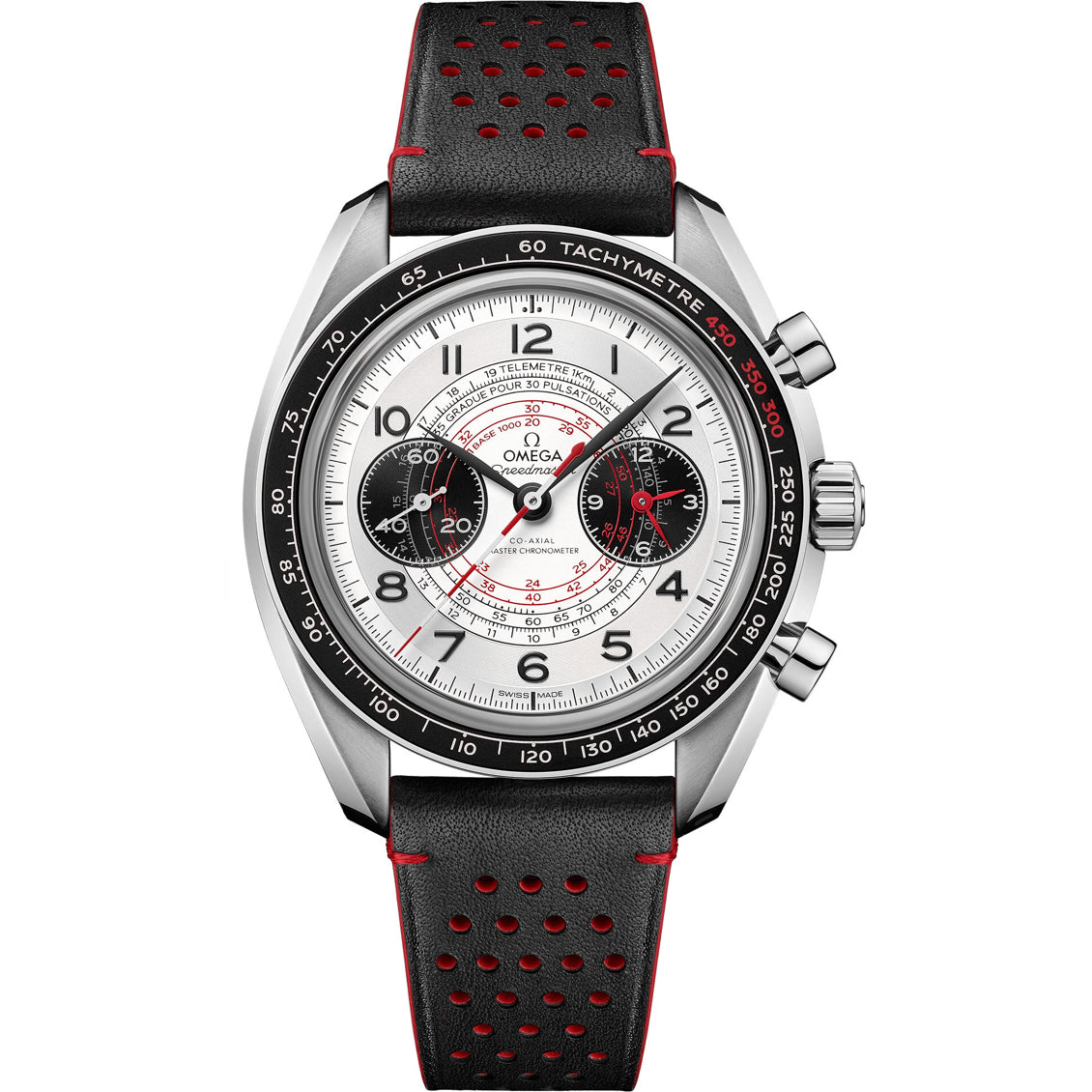 Omega Speedmaster Chronoscope 43mm Silver & Black Dial on Strap