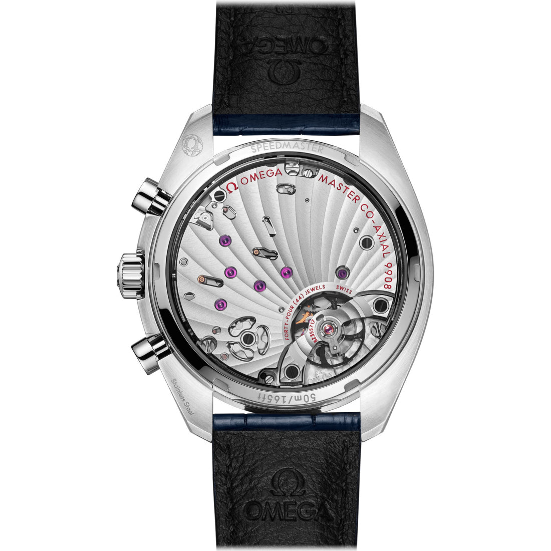 Omega Speedmaster Chronoscope 43mm Silver Dial on Strap