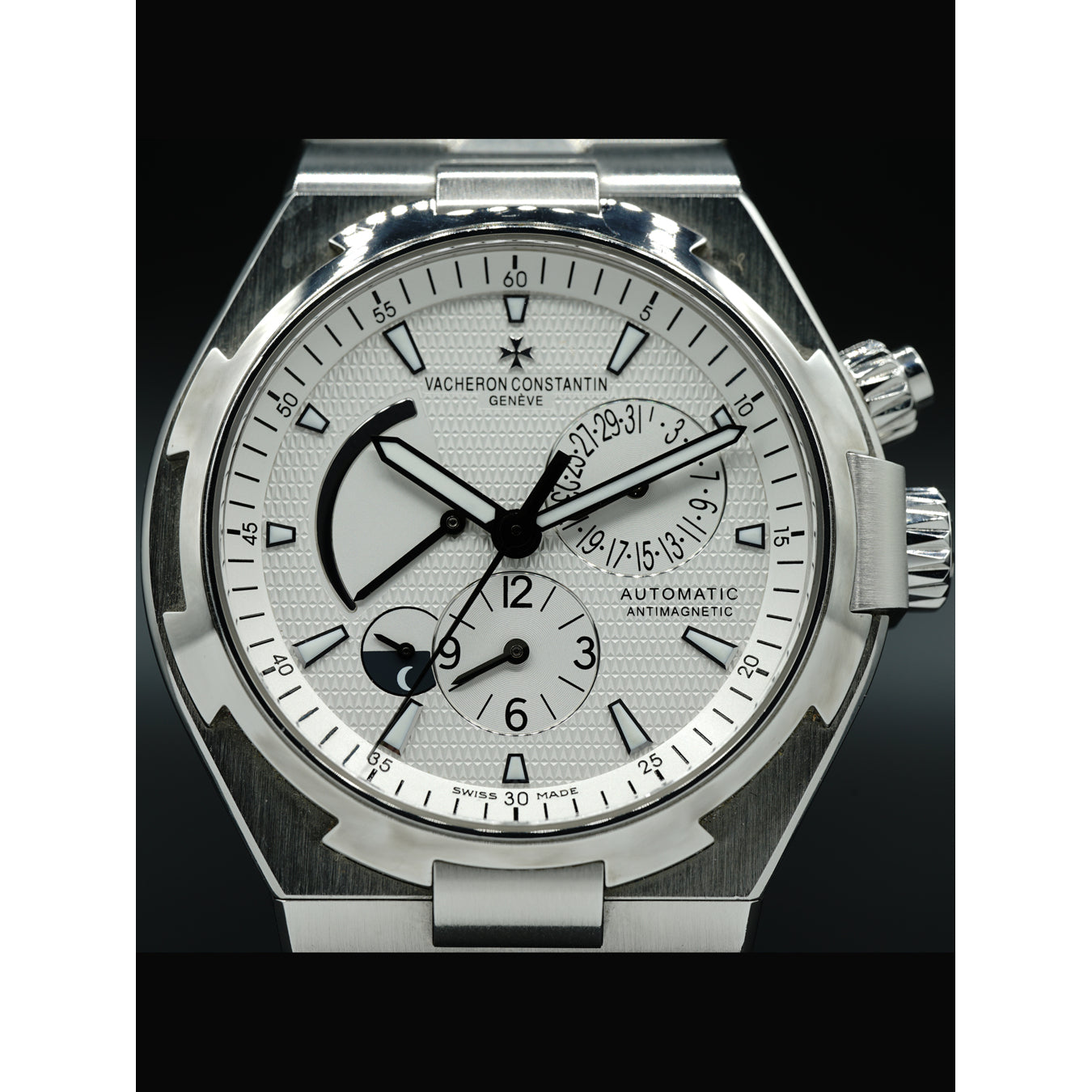 Vacheron Constantin Overseas Stainless Steel Dual Time White Dial 47450/B01A-9226