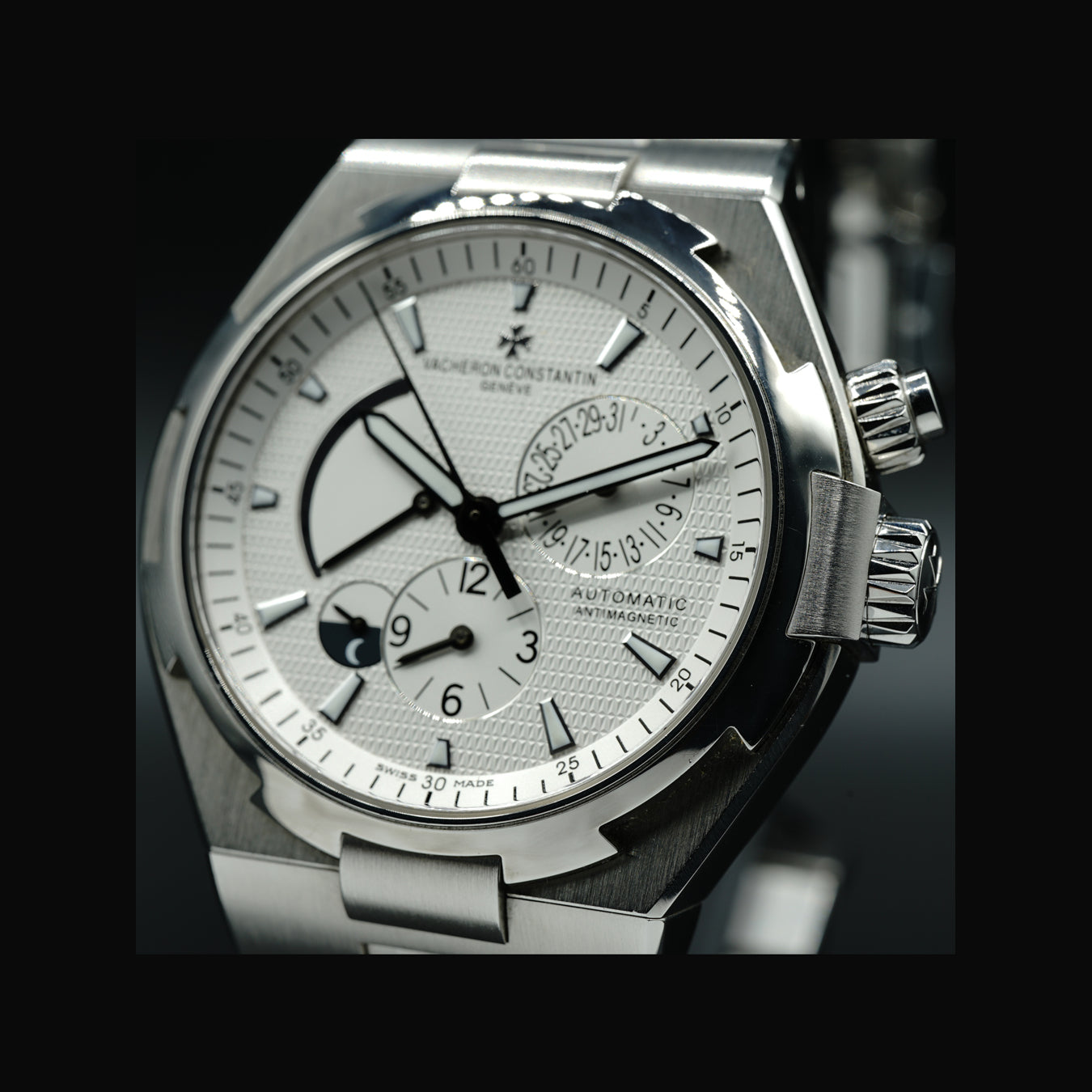 Vacheron Constantin Overseas Stainless Steel Dual Time White Dial 47450/B01A-9226