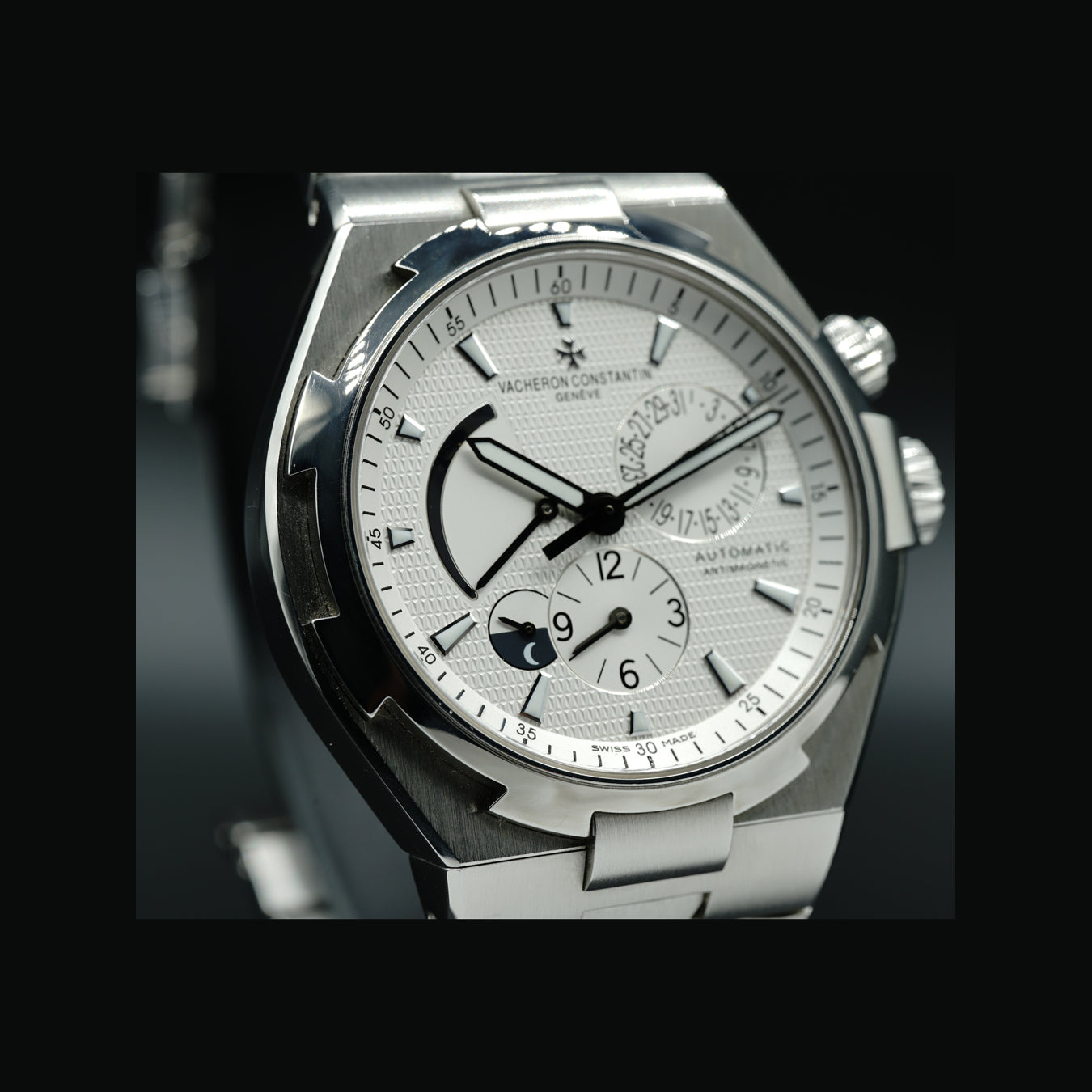 Vacheron Constantin Overseas Stainless Steel Dual Time White Dial 47450/B01A-9226
