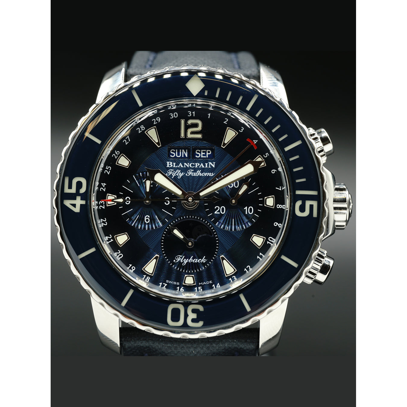 Blancpain Fifty Fathoms Complete Calendar Flyback Chronograph Moon Phase 5066F-1140-52B