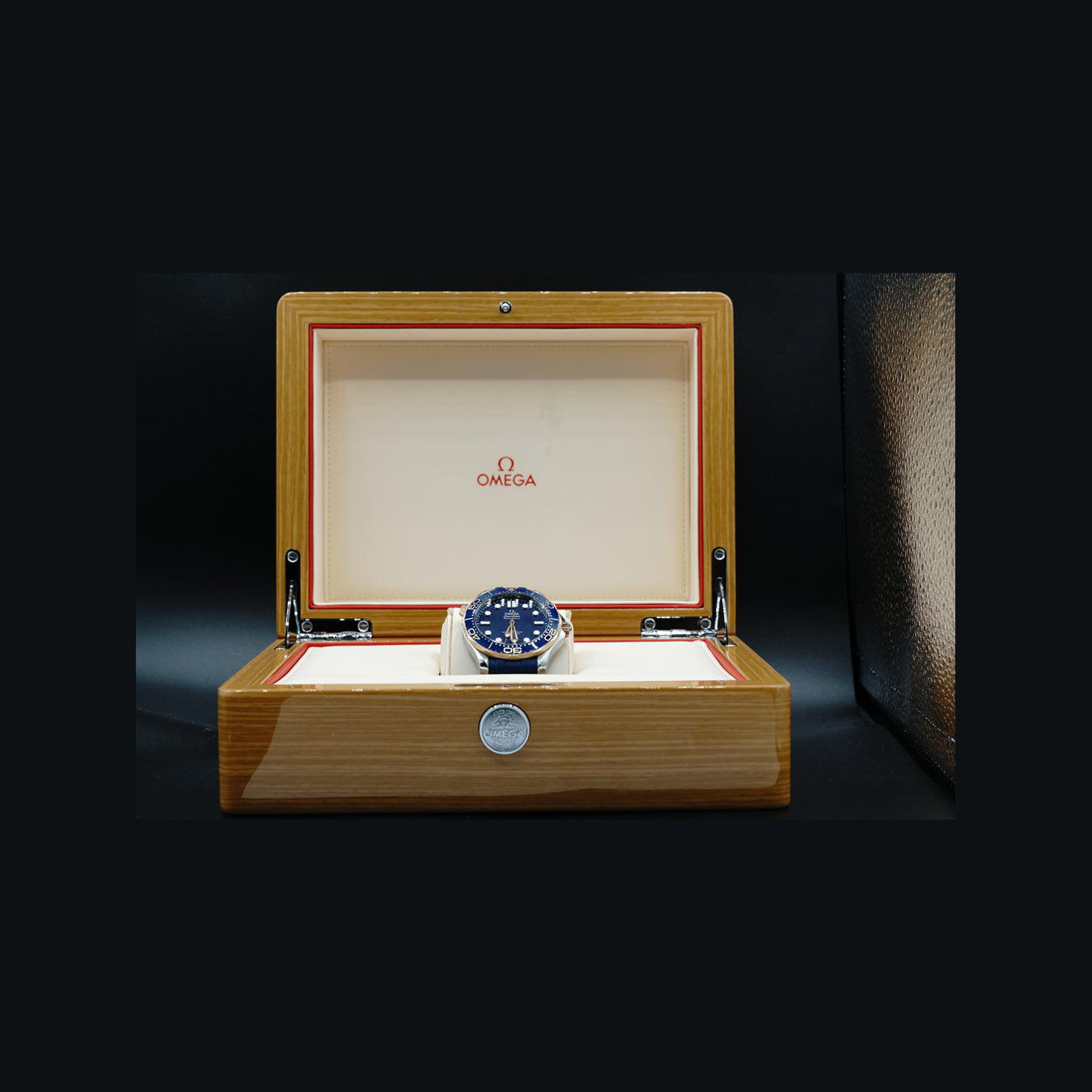 Omega Seamaster Diver 300M Co-Axial Master Chronometer Steel & Sedna Gold on Strap 210.22.42.20.03.002