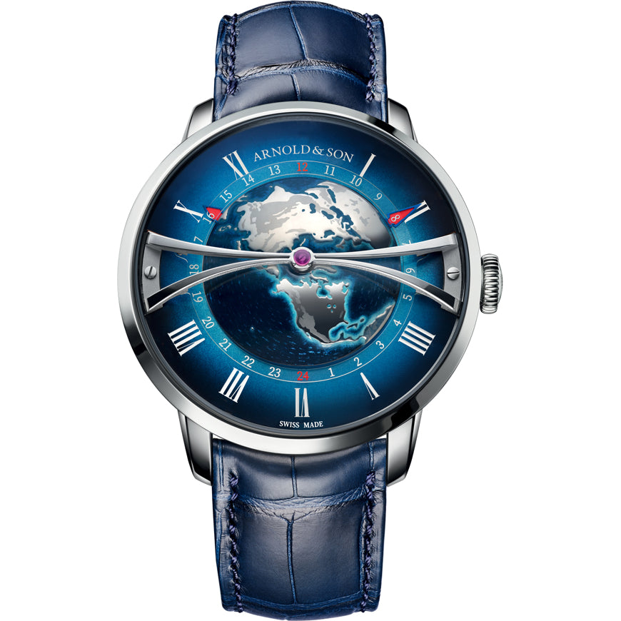 Arnold & Son Globetrotter Steel Blue 1WTAS.U01C.C153S