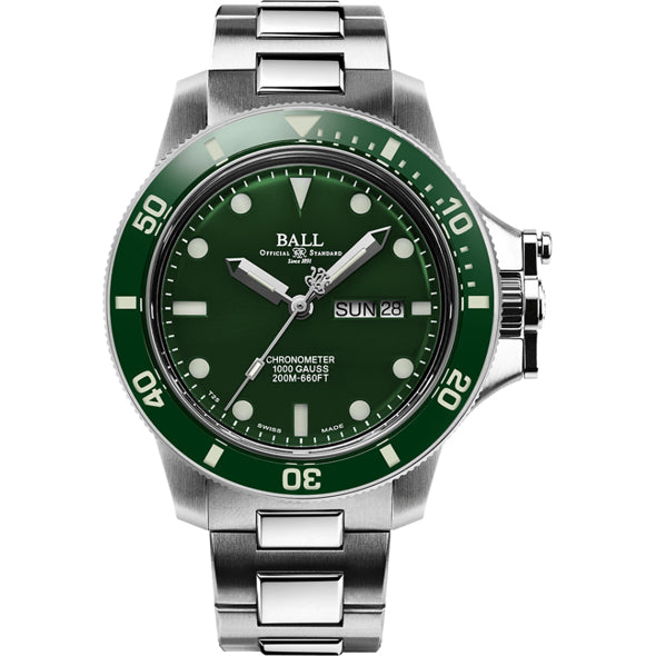 Ball DM2218B-S2CJ-GR Engineer Hydrocarbon Original 43mm Green Dial on Bracelet