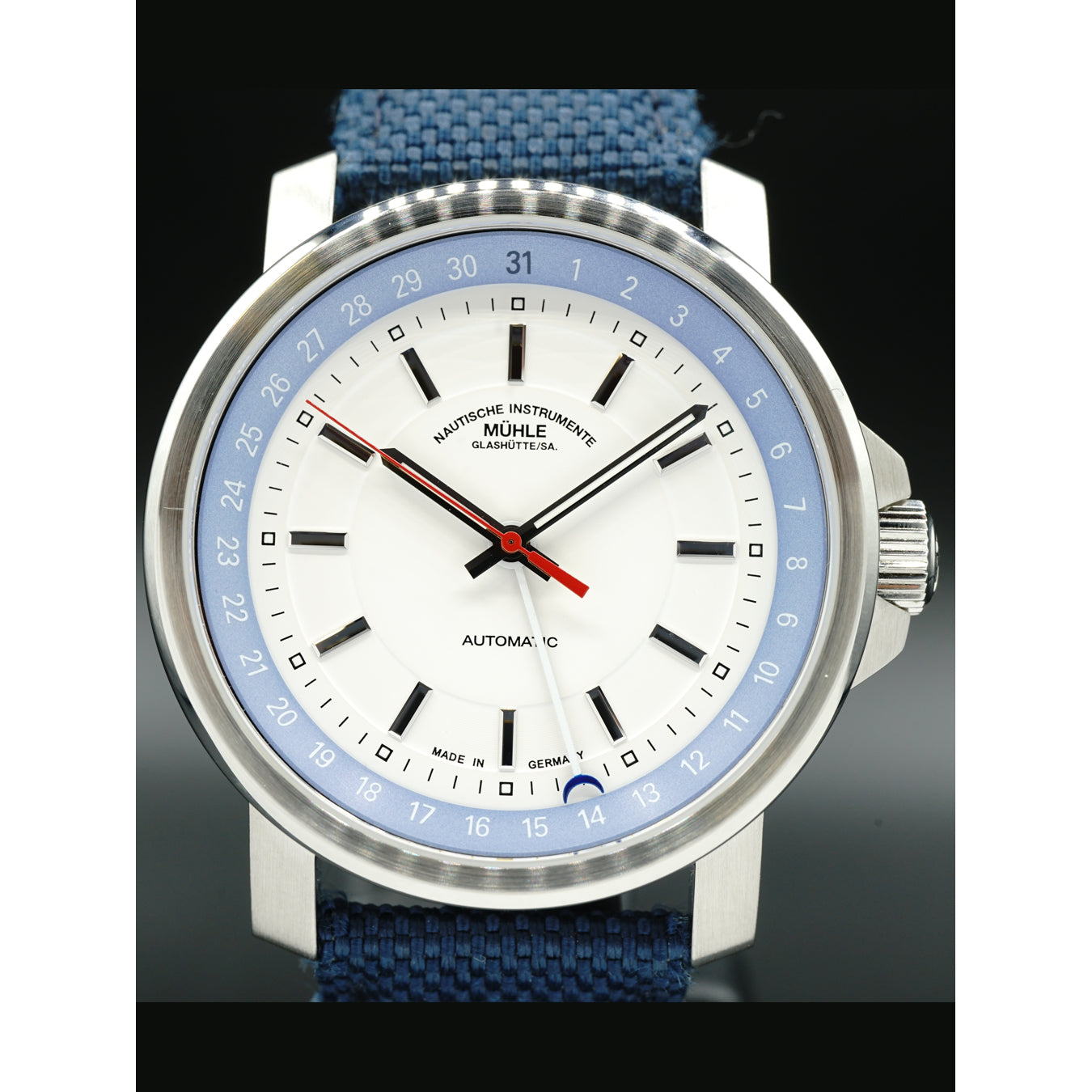 Mühle Glashütte 29ER Zeigerdatum M1-25-32-NB