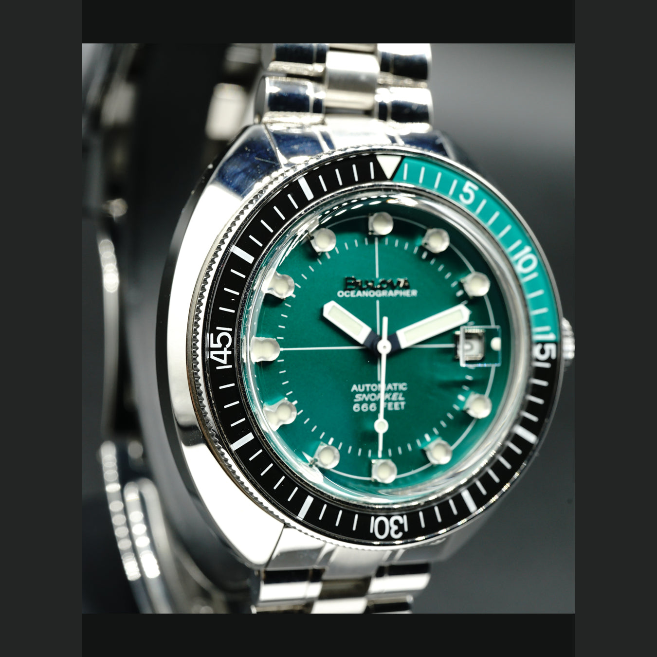 Bulova Devil Diver Green Dial 96B322