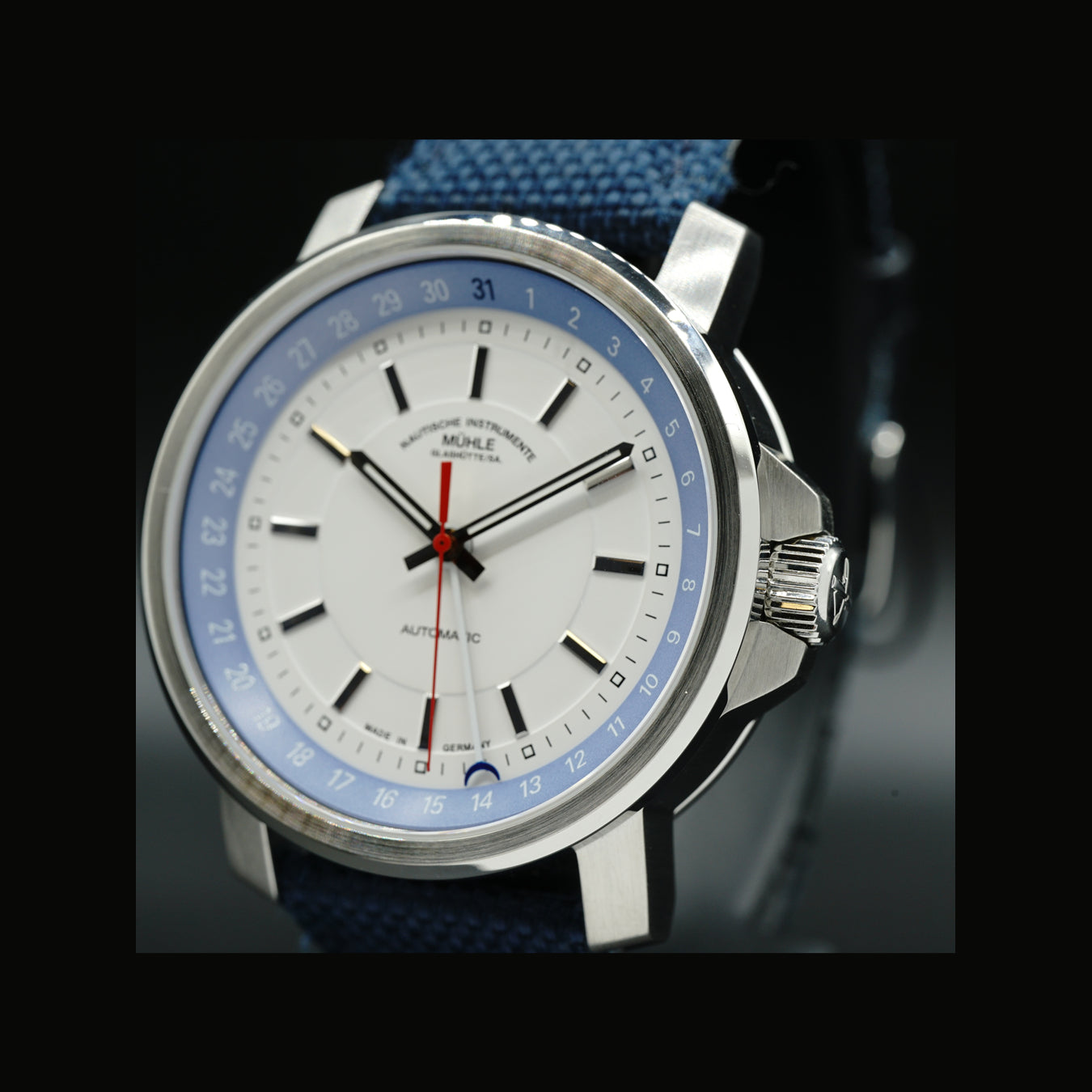 Mühle Glashütte 29ER Zeigerdatum M1-25-32-NB