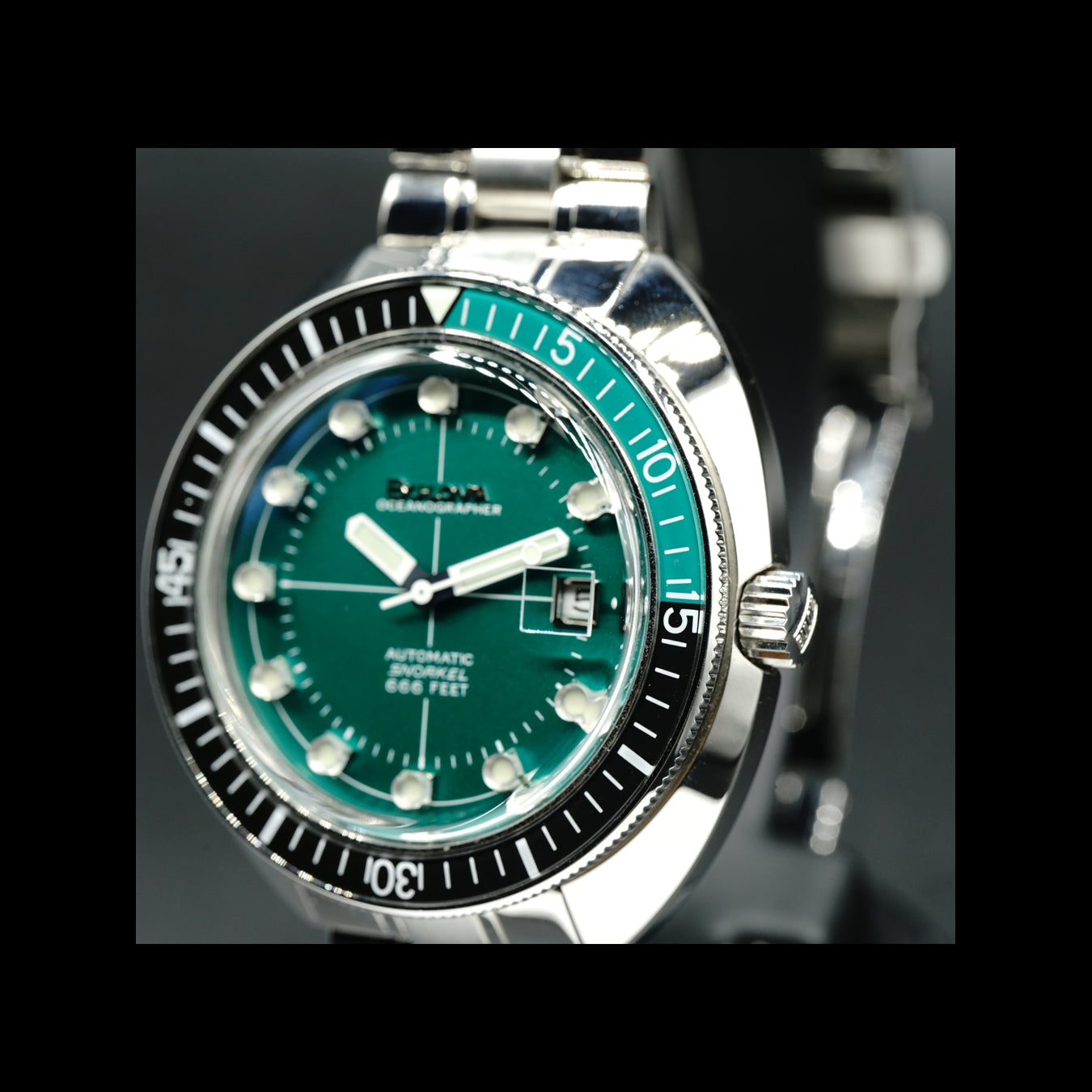 Bulova Devil Diver Green Dial 96B322