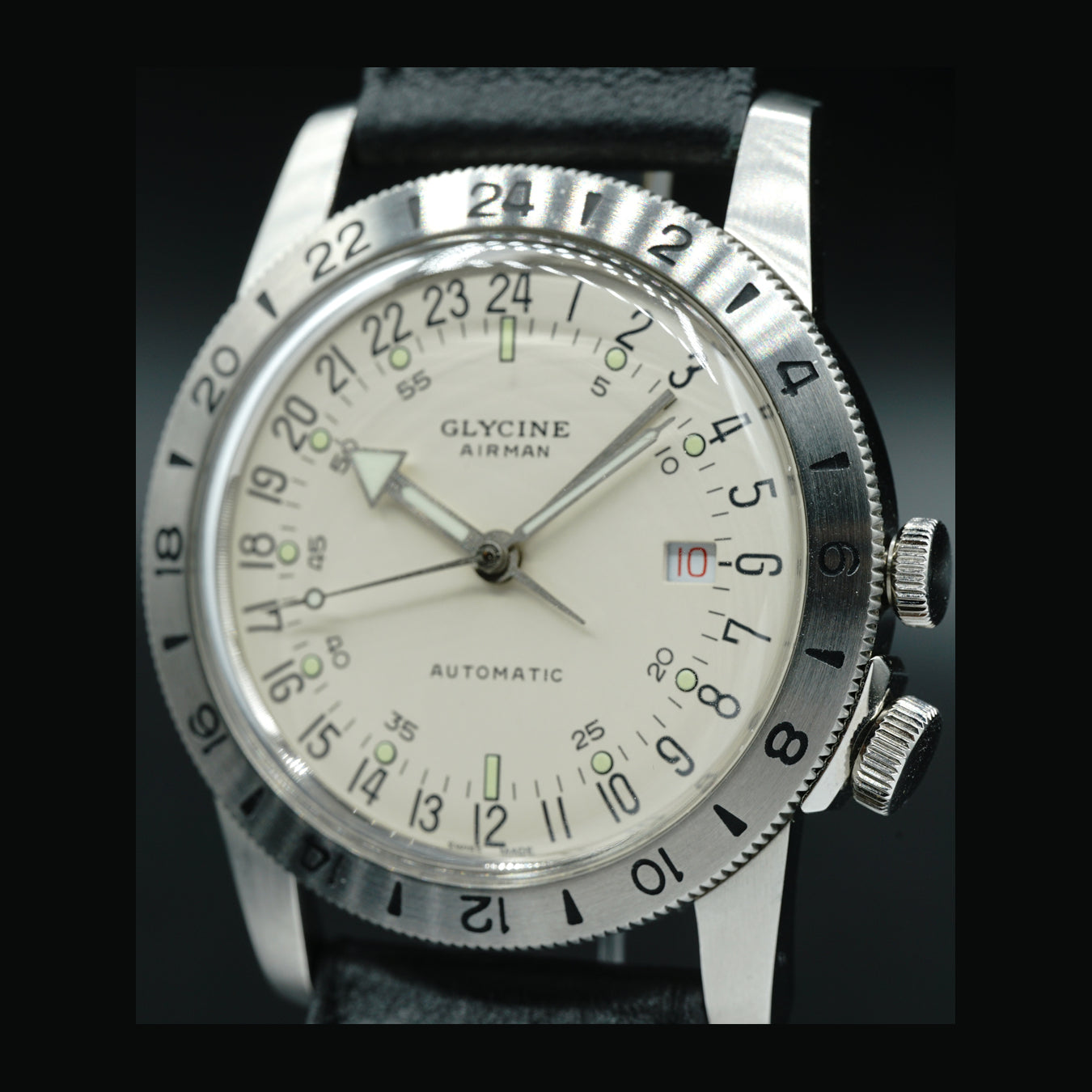 Glycine Airman No. 1 GMT Limited Edition Automatic Silver Dial Men's Watch GL0164