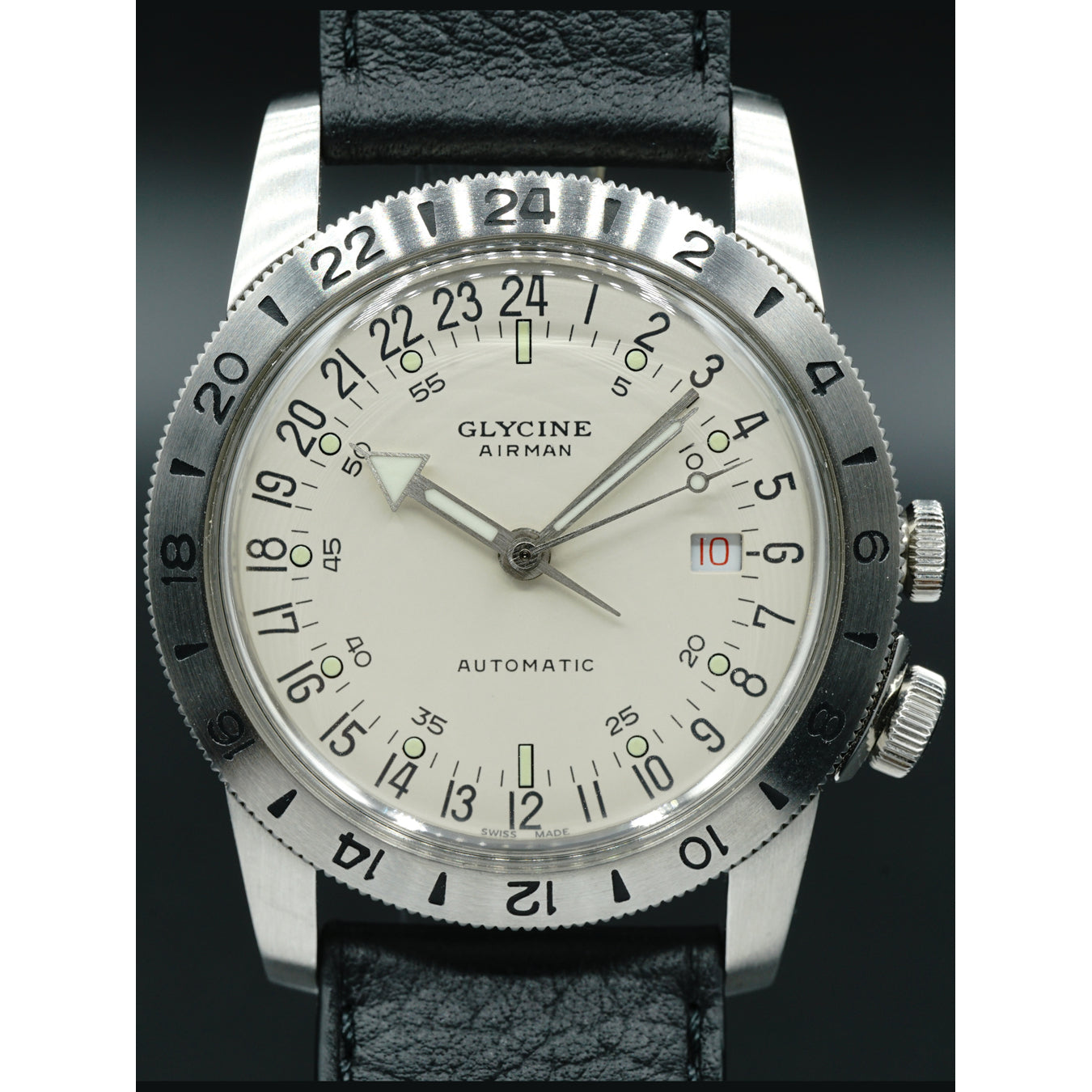Glycine Airman No. 1 GMT Limited Edition Automatic Silver Dial Men's Watch GL0164