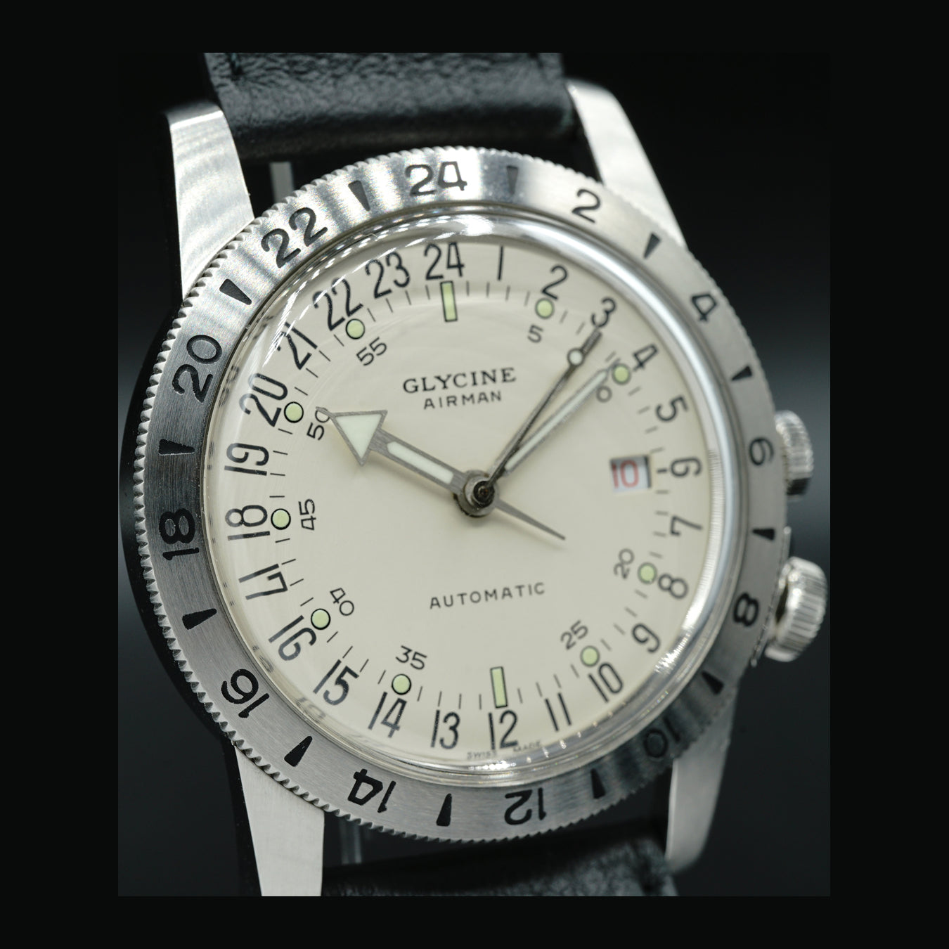 Glycine Airman No. 1 GMT Limited Edition Automatic Silver Dial Men's Watch GL0164