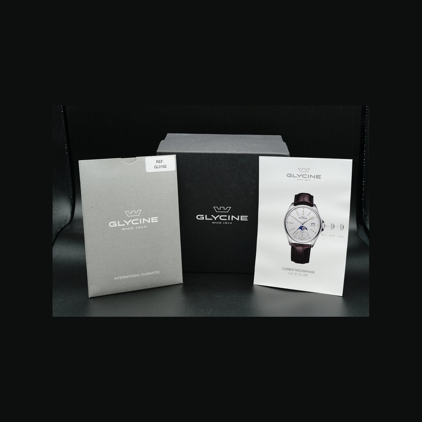 Glycine Combat Classic Moonphase Automatic Silver Dial 40mm GL0192