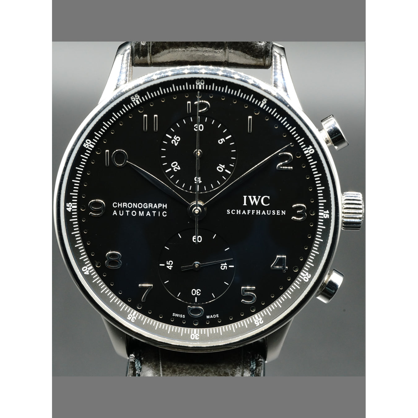 IWC Portuguese Chrono-Automatic Chronograph Black Dial IW371438