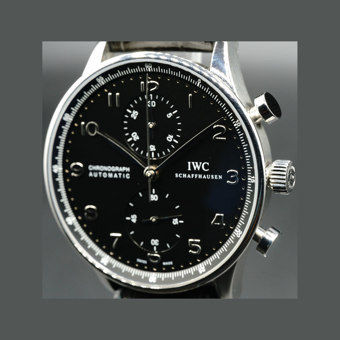 IWC Portuguese Chrono-Automatic Chronograph Black Dial IW371438