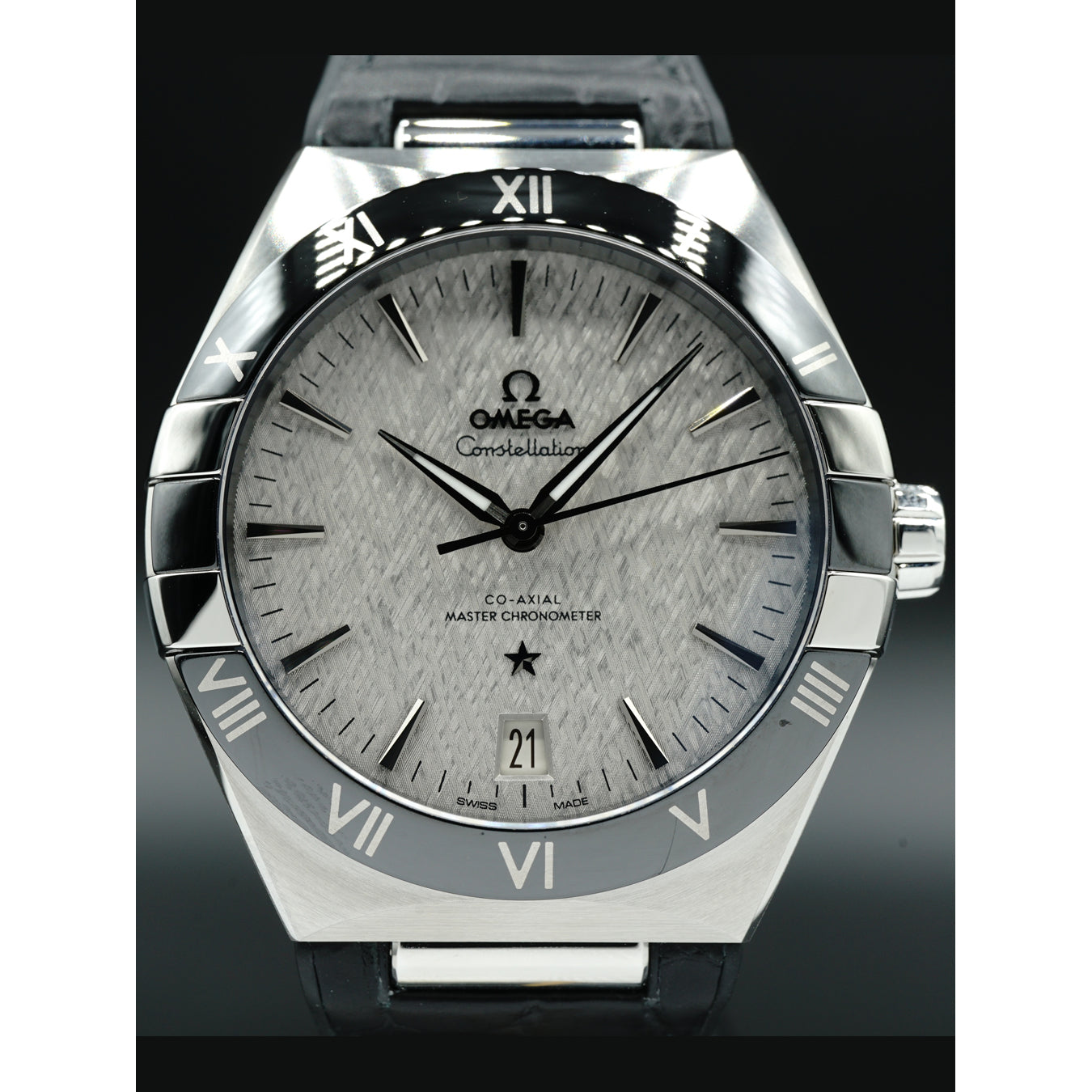 Omega Constellation STR Alligator Black 131.33.41.21.06.001