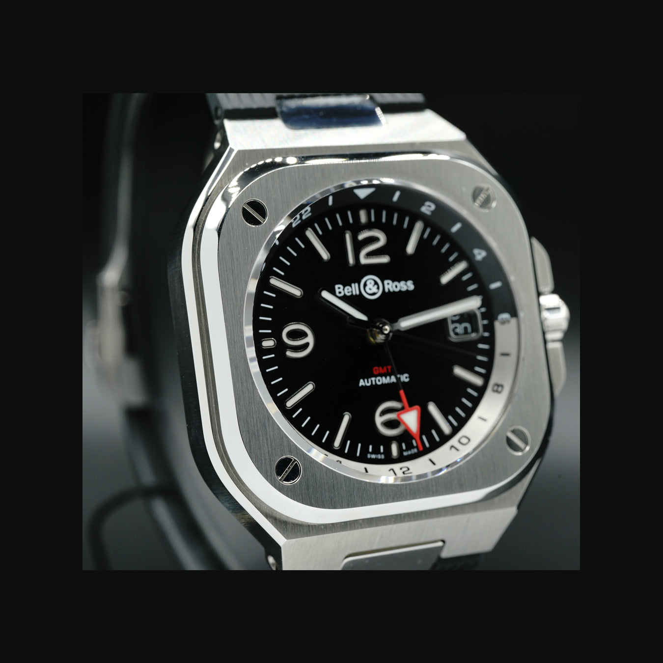 Bell & Ross BR 05 GMT on Strap BR05G-BL-ST/SST