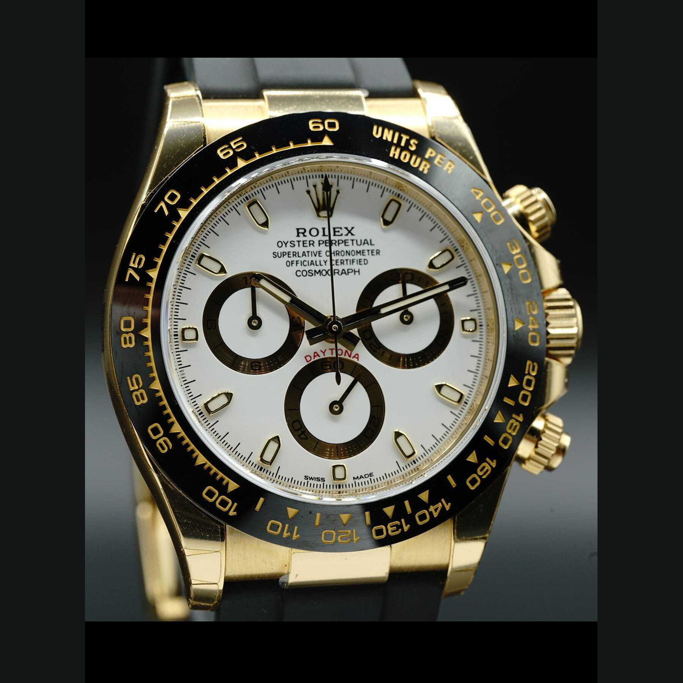 Rolex Daytona Yellow Gold Ceramic  White 116518LN
