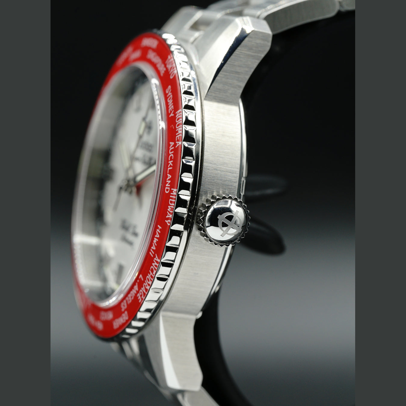 Zodiac Super Sea Wolf World Time GMT Red ZO9410