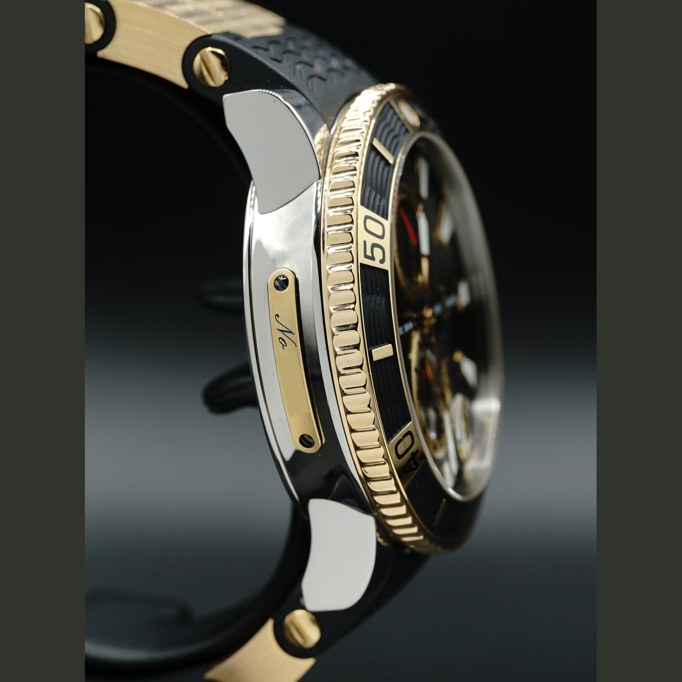 Ulysse Nardin Maxi Marine Diver Black Dial Rose Gold 265-90