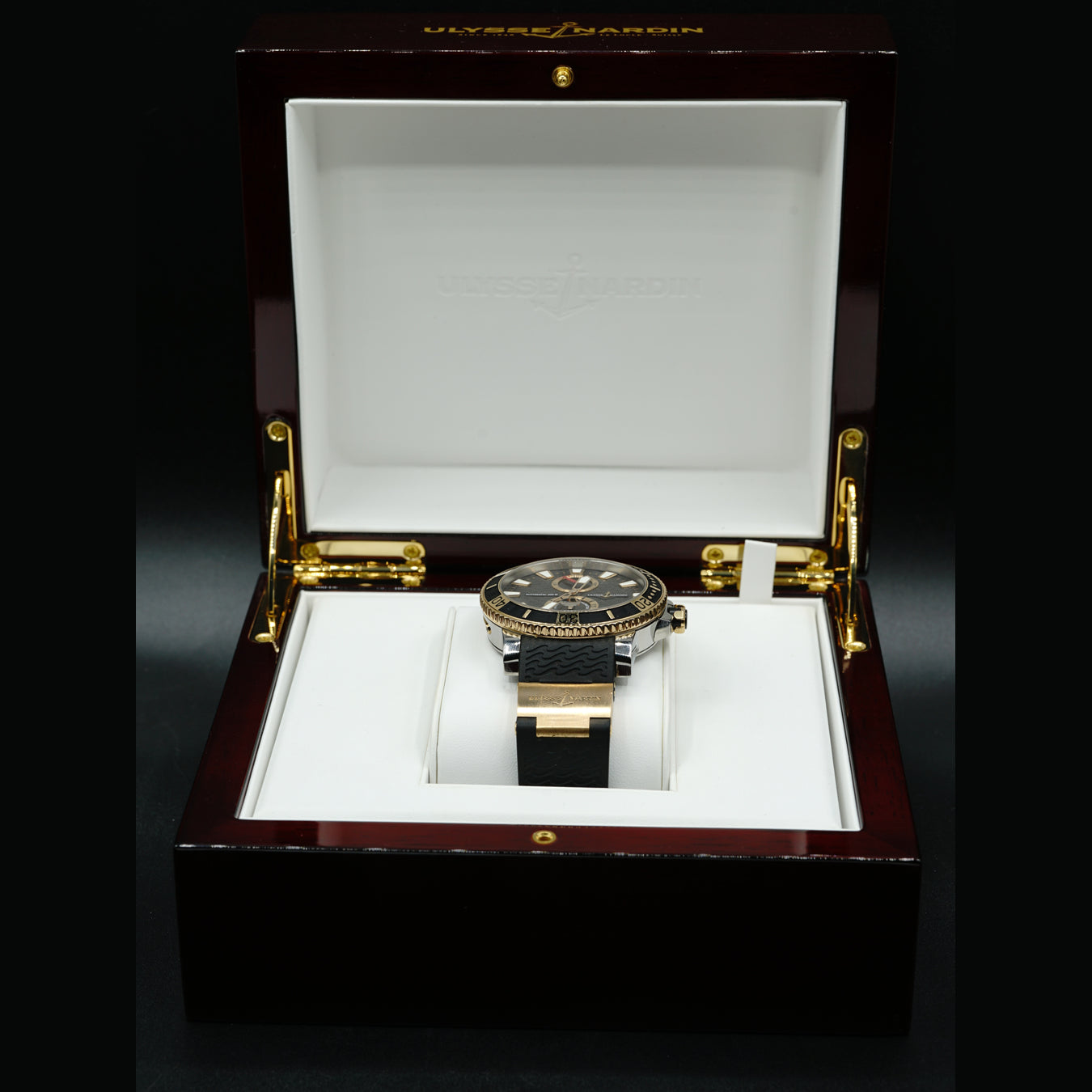 Ulysse Nardin Maxi Marine Diver Black Dial Rose Gold 265-90