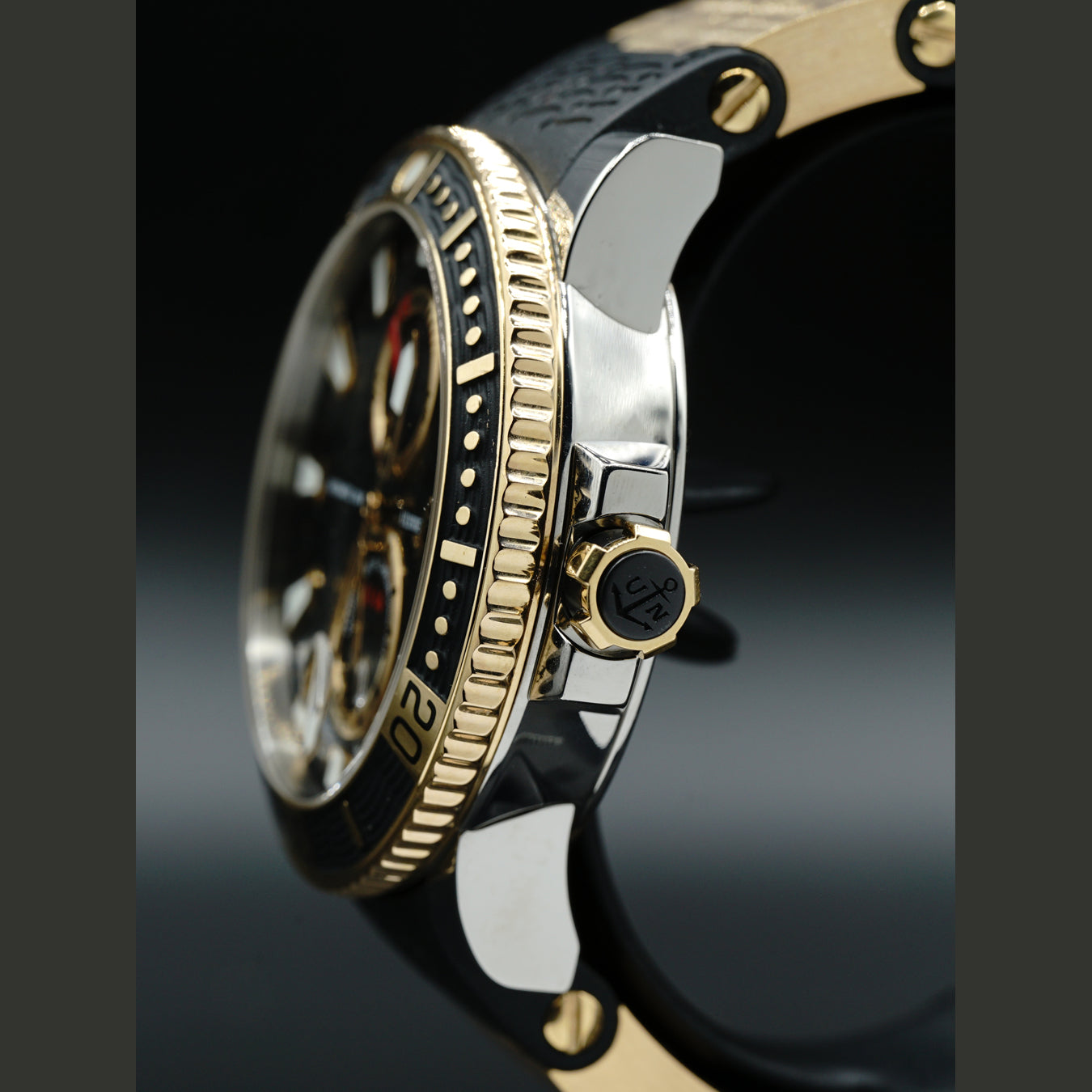 Ulysse Nardin Maxi Marine Diver Black Dial Rose Gold 265-90