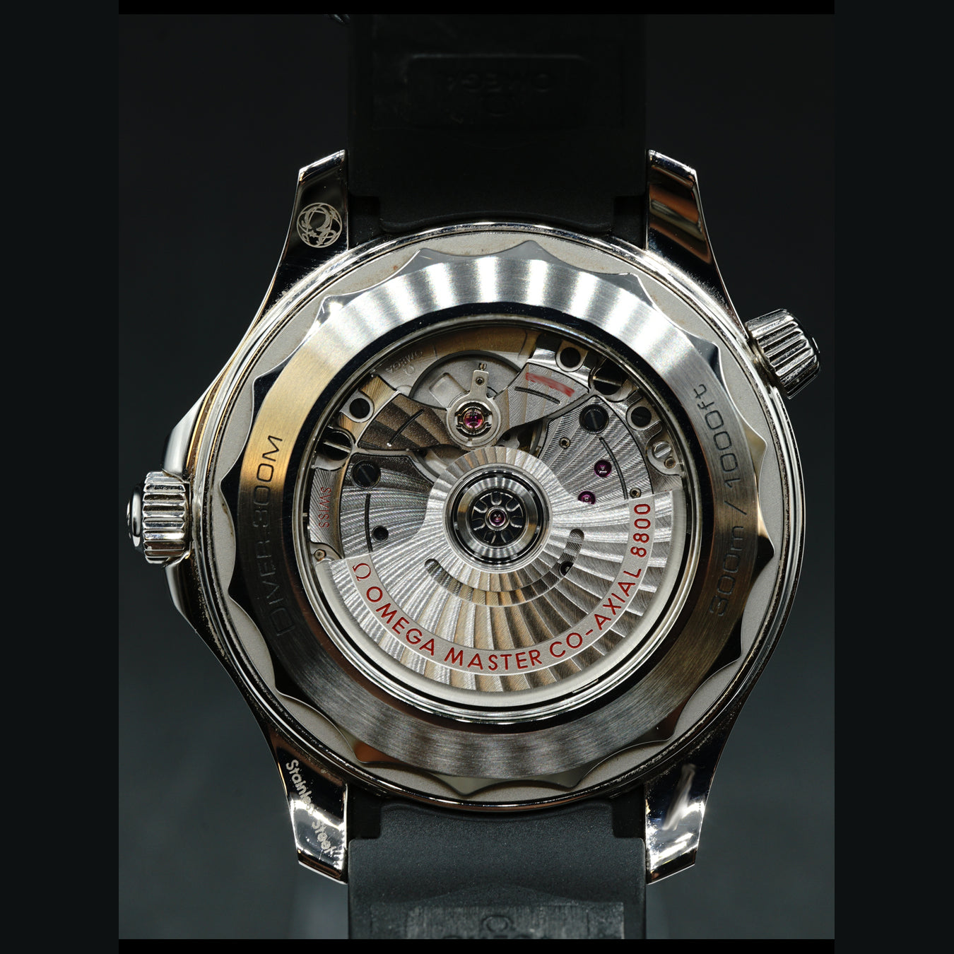 Omega Seamaster Diver 300M Co-Axial Master Chronometer Black Dial on Rubber Strap 210.32.42.20.01.001