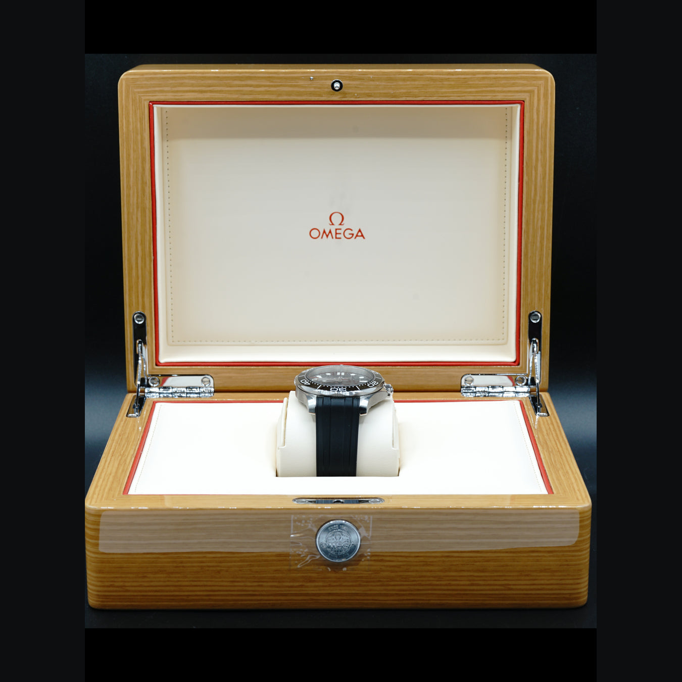 Omega Seamaster Diver 300M Co-Axial Master Chronometer Black Dial on Rubber Strap 210.32.42.20.01.001