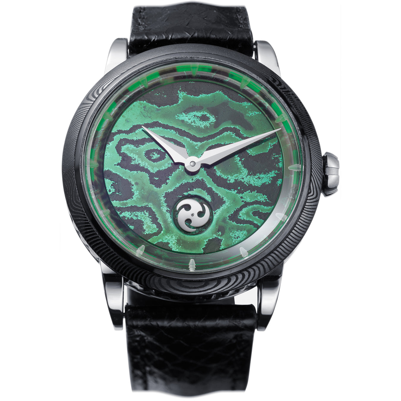 GoS Norrsken Northern Lights Damascus Dial Black Damascus Case