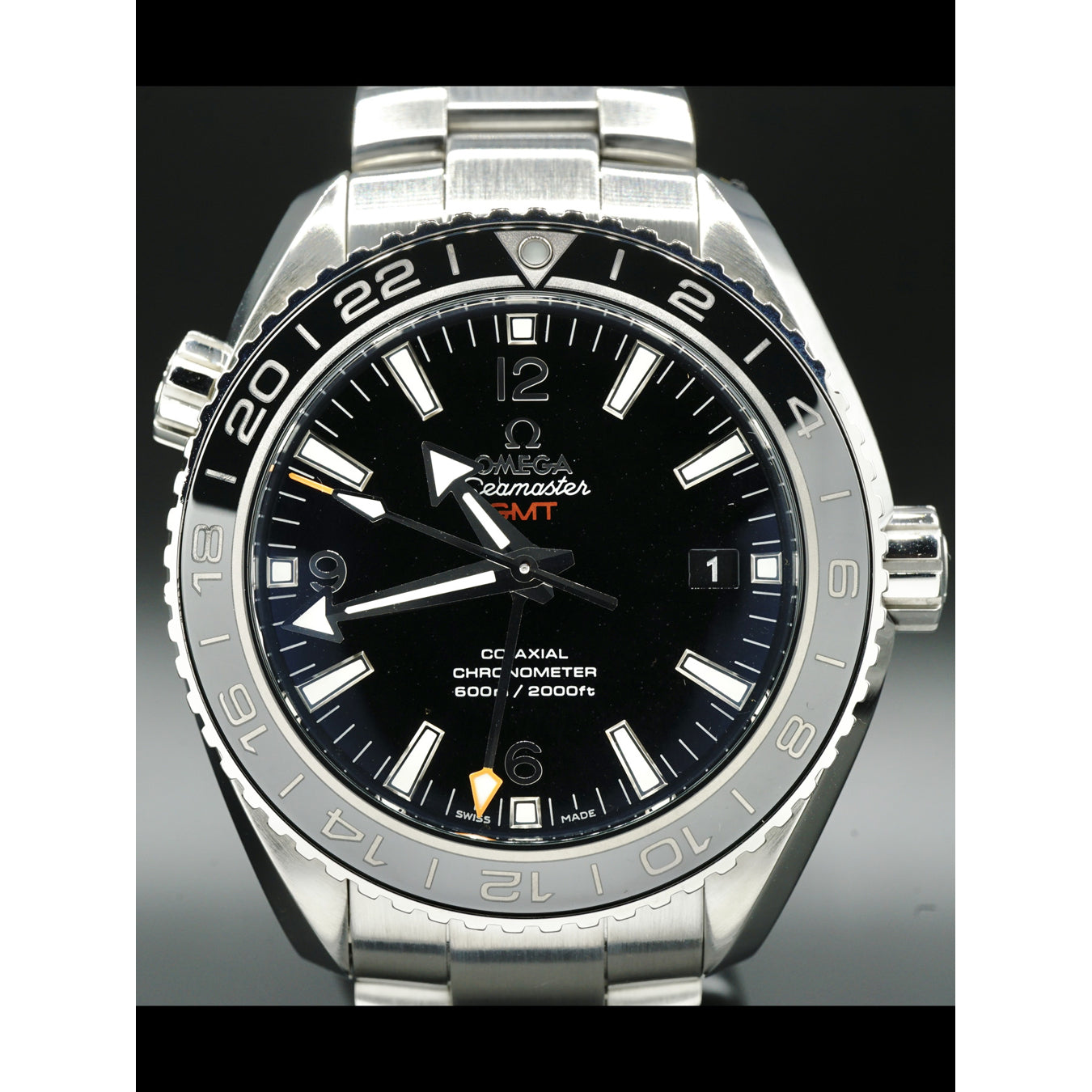 Planet Ocean 600M Omega Co-axial GMT 43.5mm 232.30.44.22.01.001