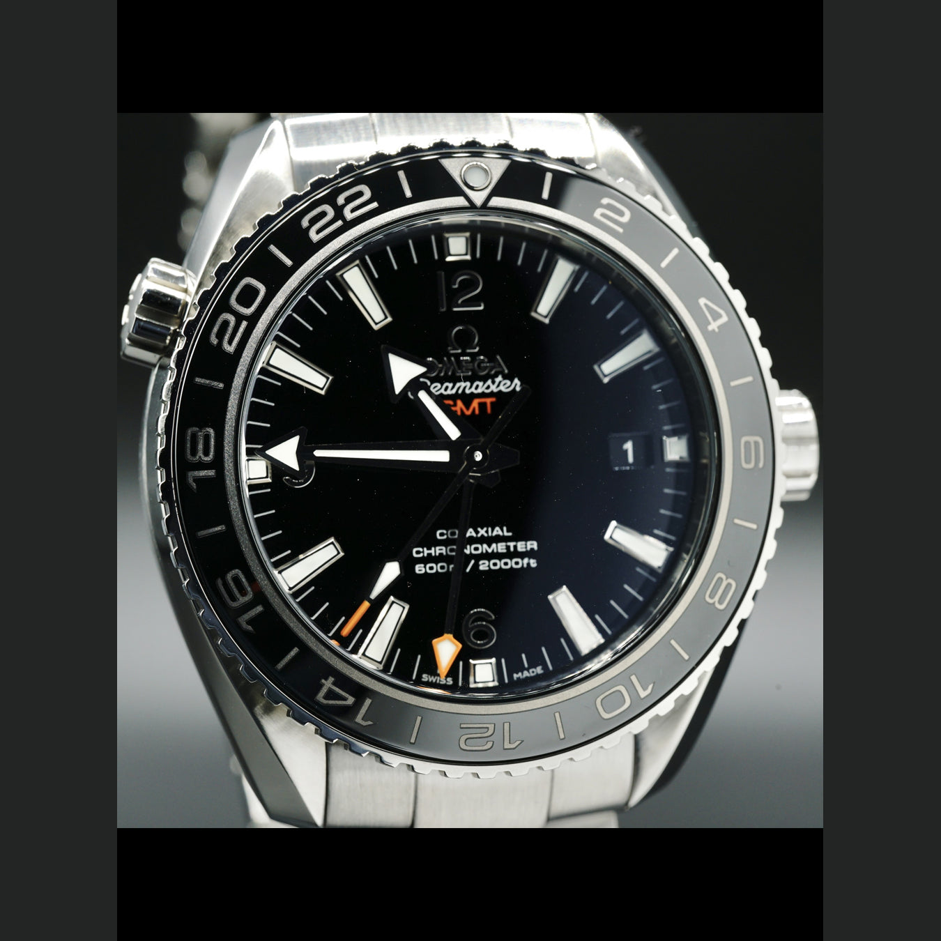 Planet Ocean 600M Omega Co-axial GMT 43.5mm 232.30.44.22.01.001