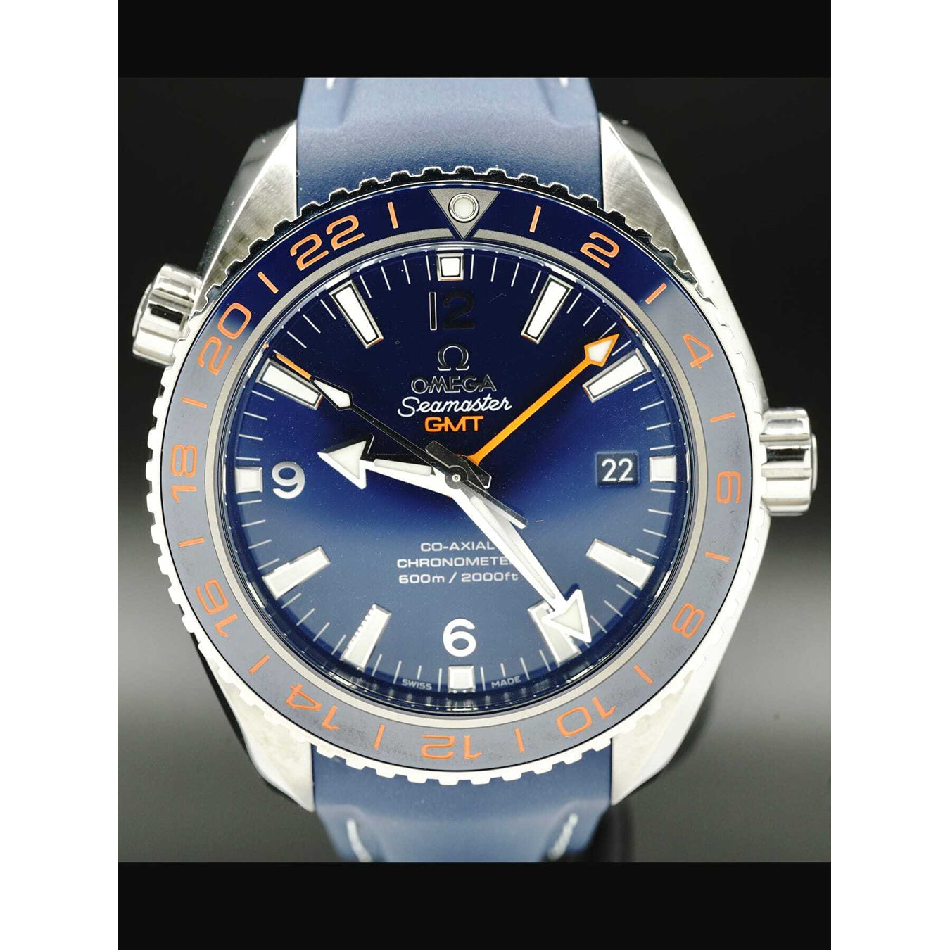 Planet Ocean 600M Omega Co-axial GMT 43.5mm 232.30.44.22.03.001
