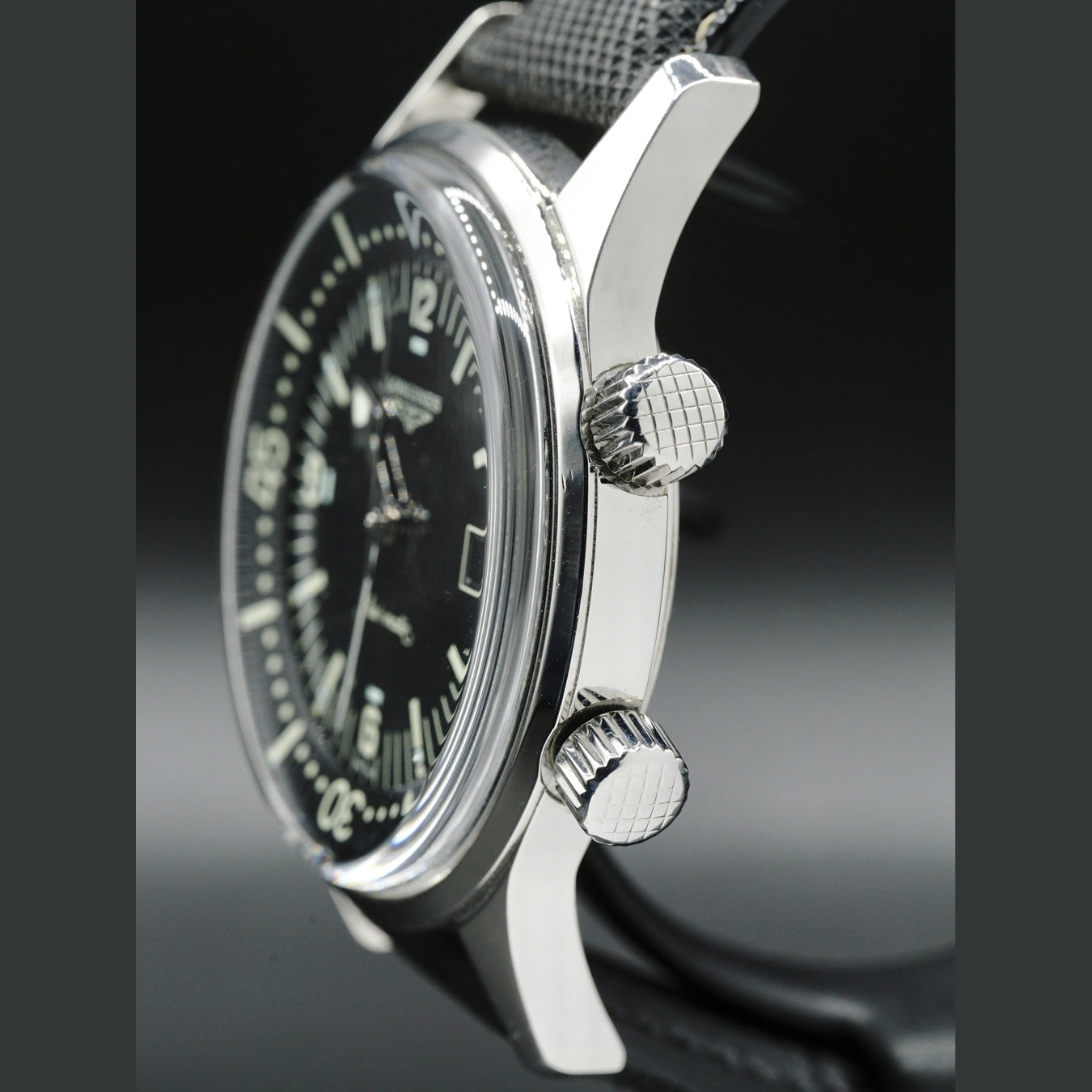 Longines Legend Diver on Strap L3.674.4.50.0