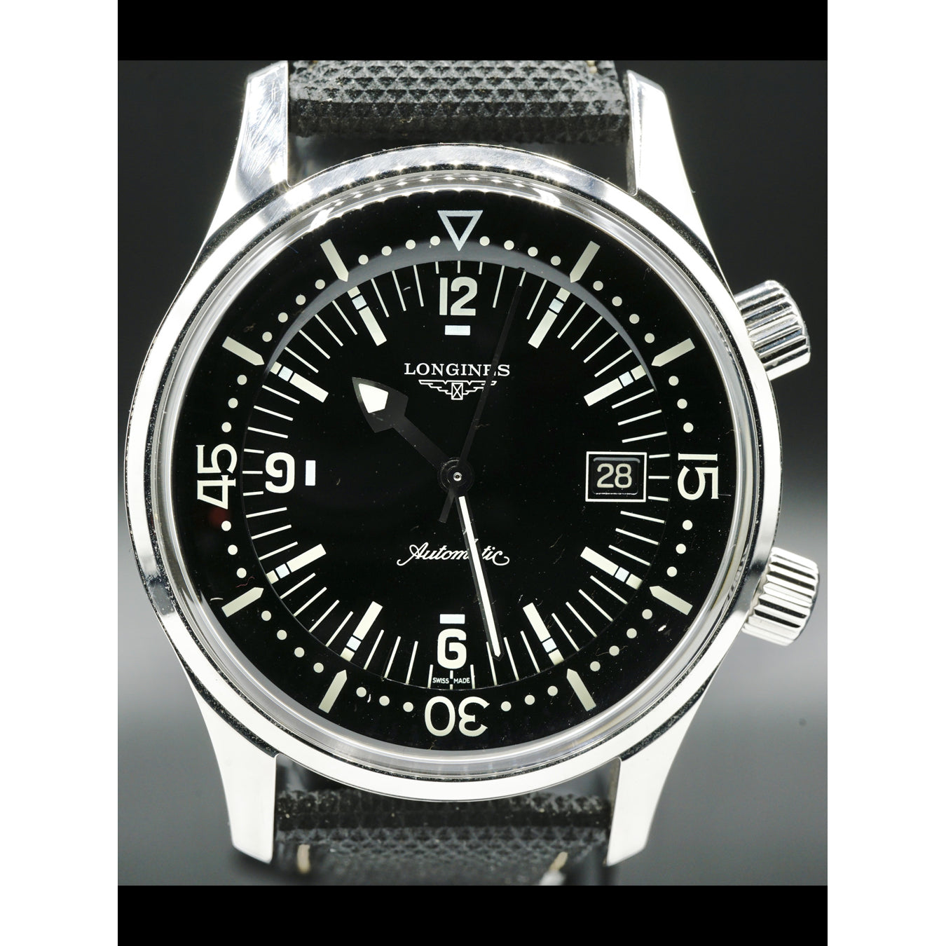 Longines Legend Diver on Strap L3.674.4.50.0