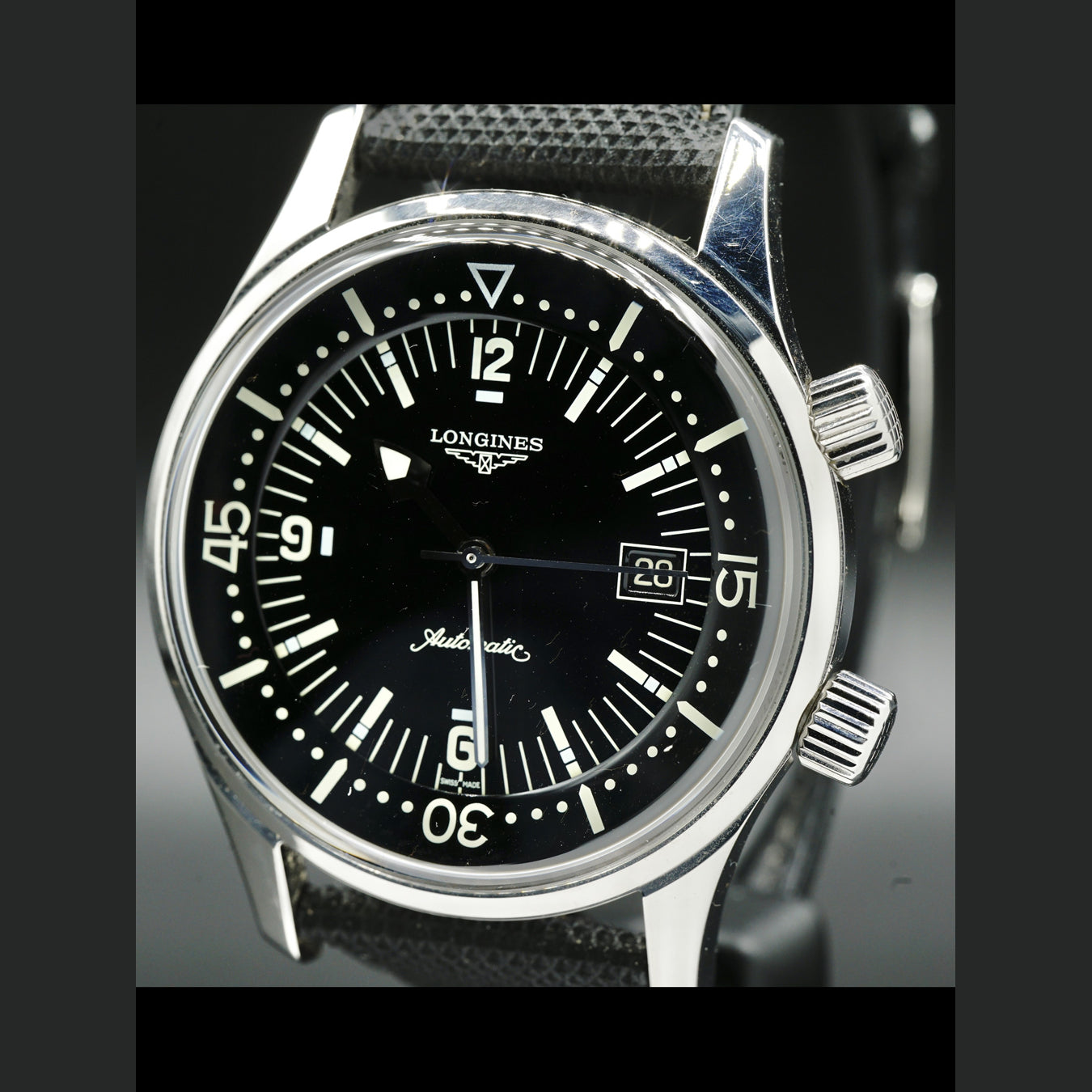 Longines Legend Diver on Strap L3.674.4.50.0