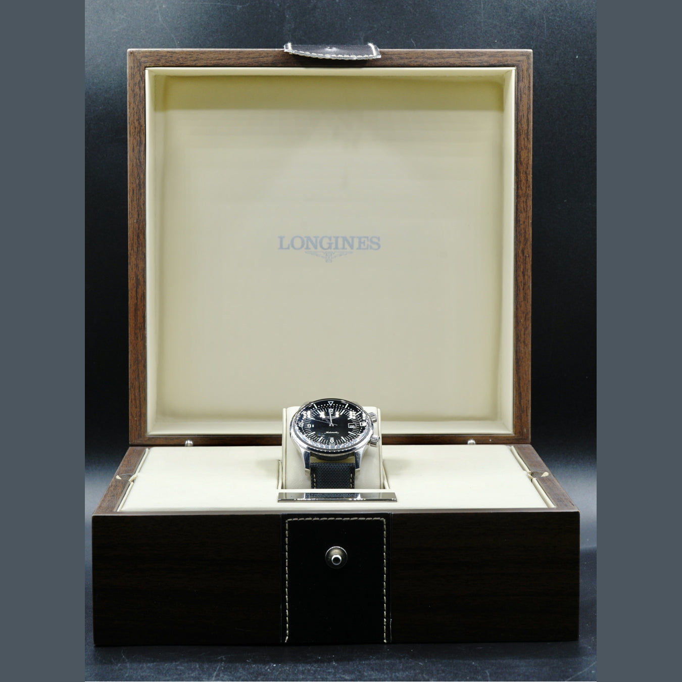 Longines Legend Diver on Strap L3.674.4.50.0