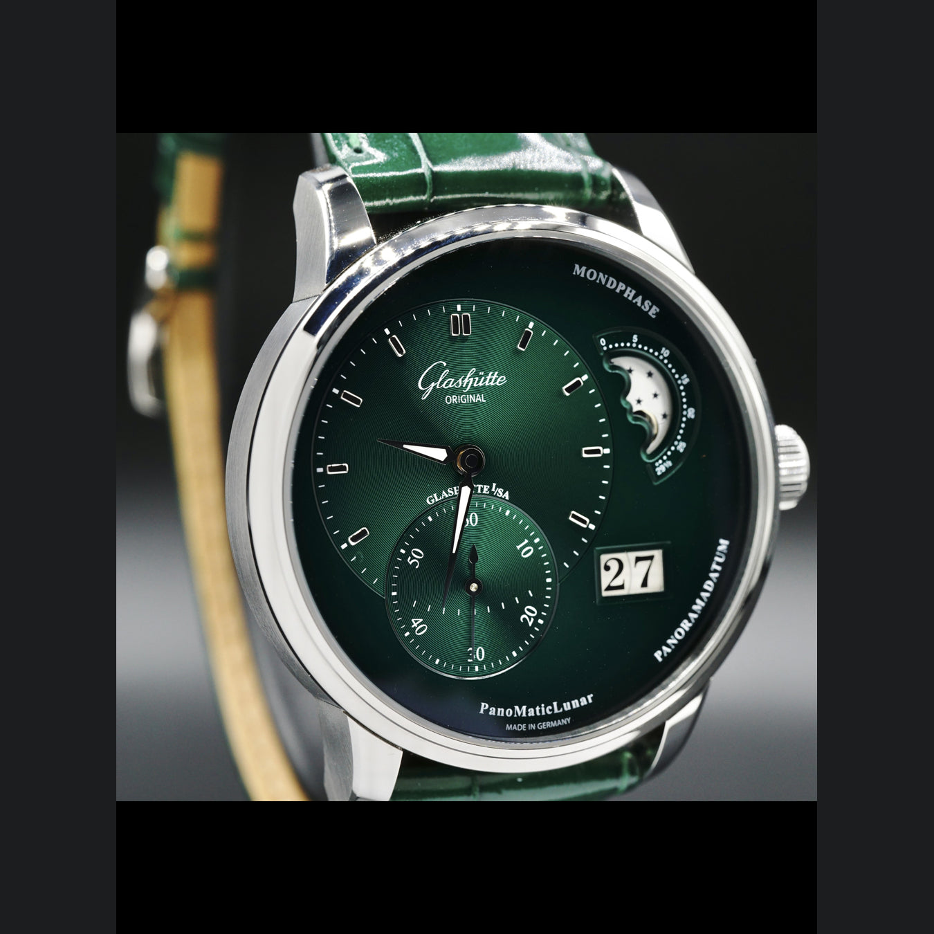 Glashütte Original PanoMaticLunar Green Dial 1-90-02-13-32-02
