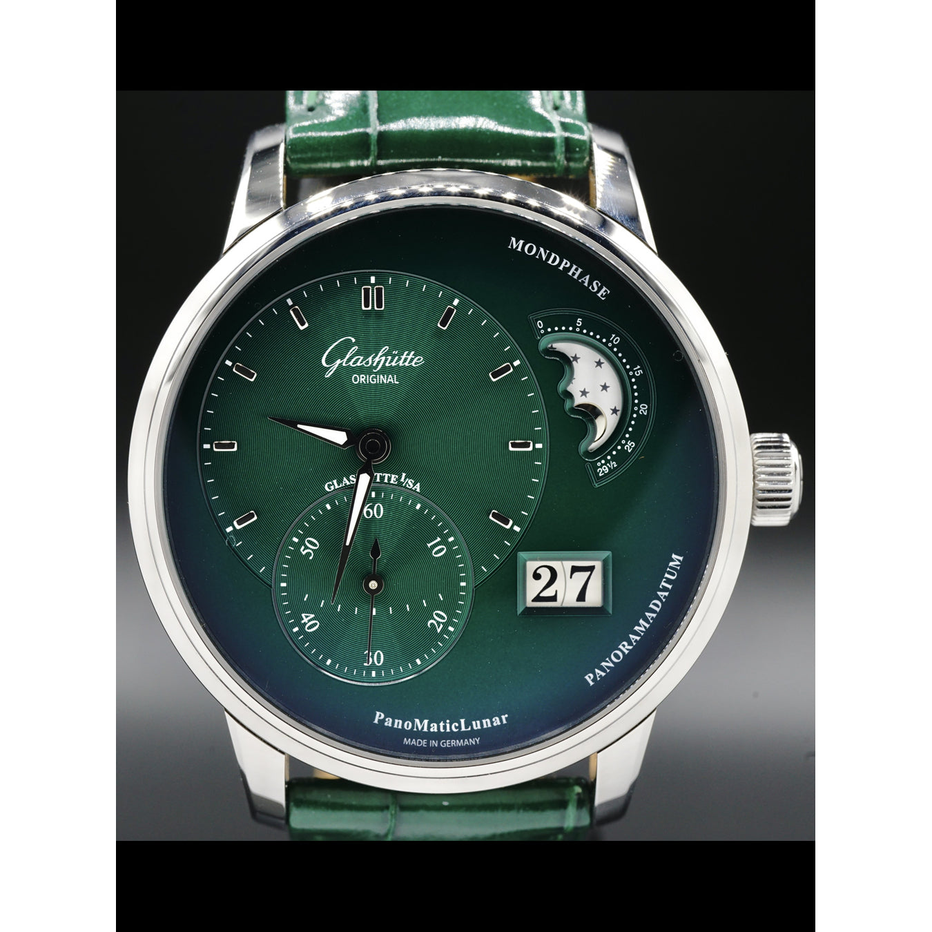 Glashütte Original PanoMaticLunar Green Dial 1-90-02-13-32-02