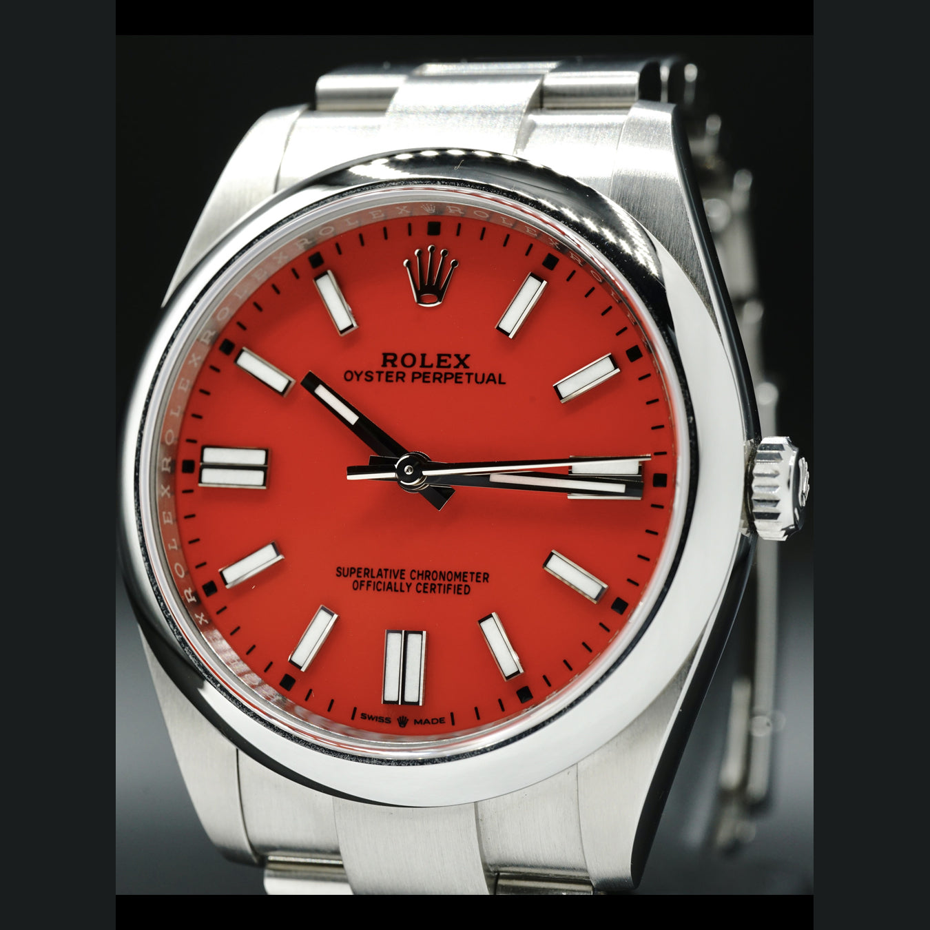 Rolex Oyster Perpetual 41mm Coral Red 124300