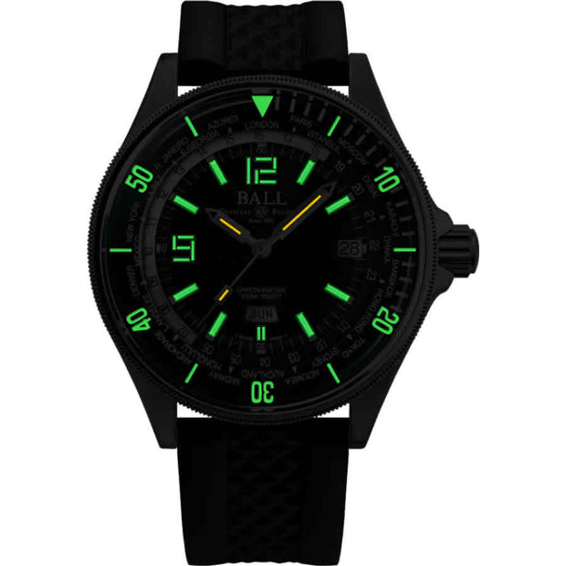 Ball DG2232A-PC-GR Engineer Master II Diver Worldtime 42mm Green Dial on Strap