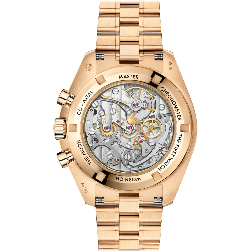Omega Speedmaster Moonwatch Professional Master Chronometer Moonshine Gold Green Dial on Bracelet