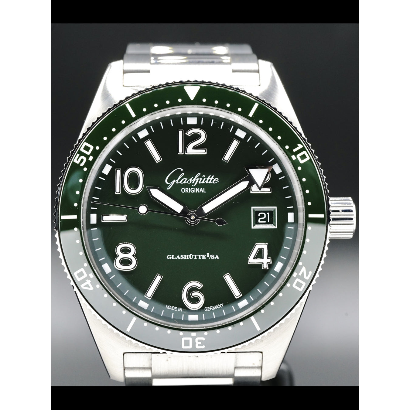 Glashutte SeaQ Auto SS Green 1-39-11-13-82-70