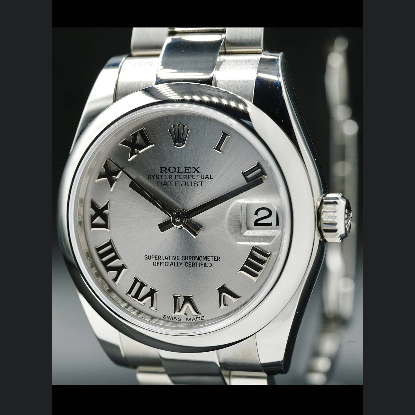 Rolex Datejust Rhodium Roman Numerals 178240