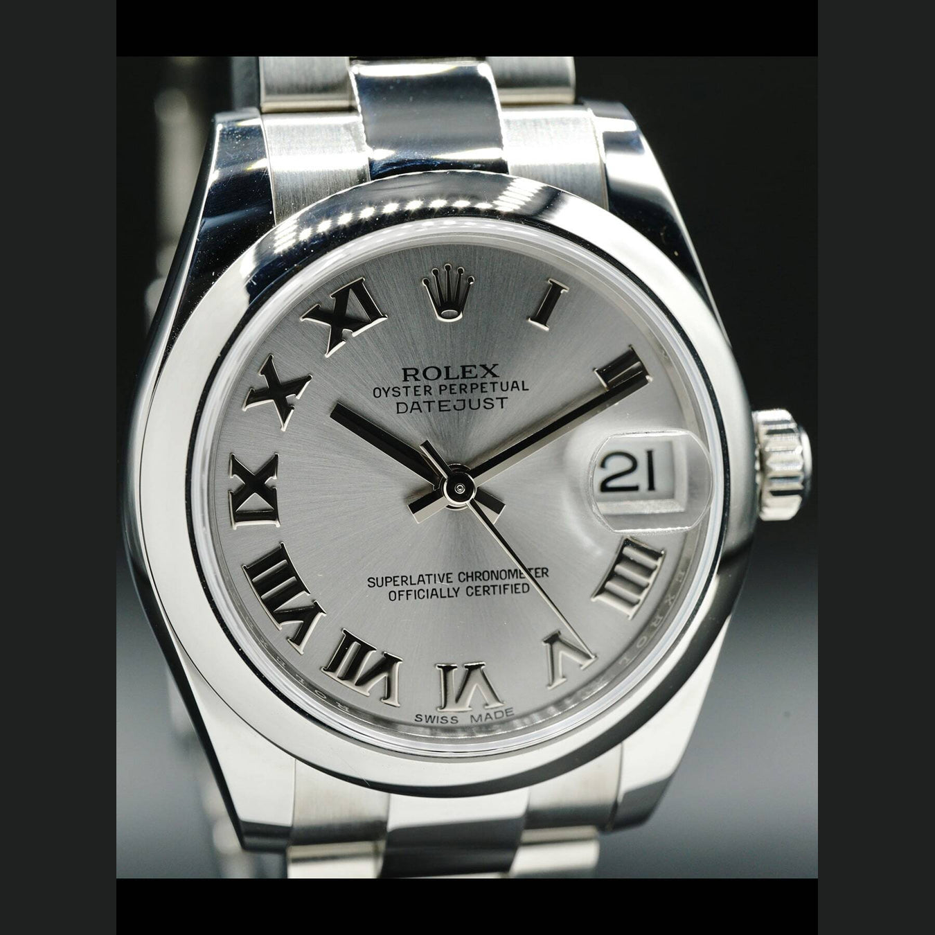 Rolex Datejust Rhodium Roman Numerals 178240