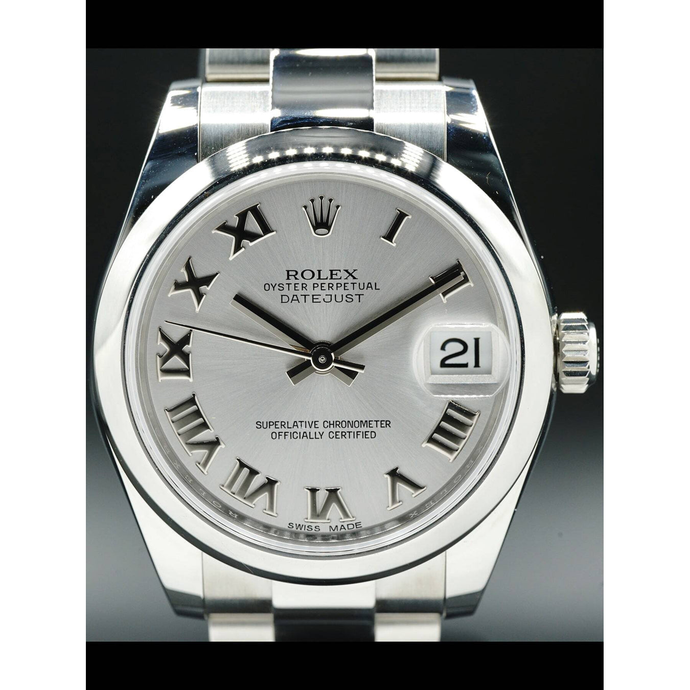 Rolex Datejust Rhodium Roman Numerals 178240
