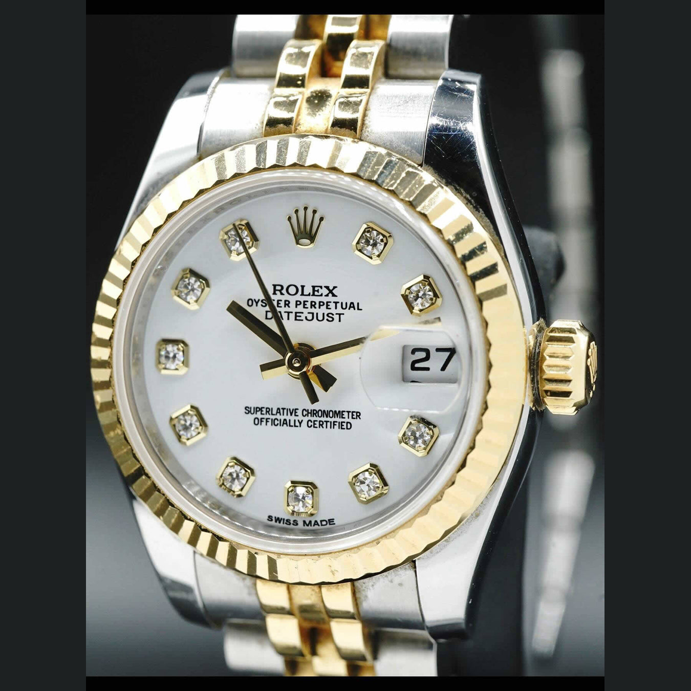 Rolex Ladies Datejust 18k Yellow Gold and Steel 179173
