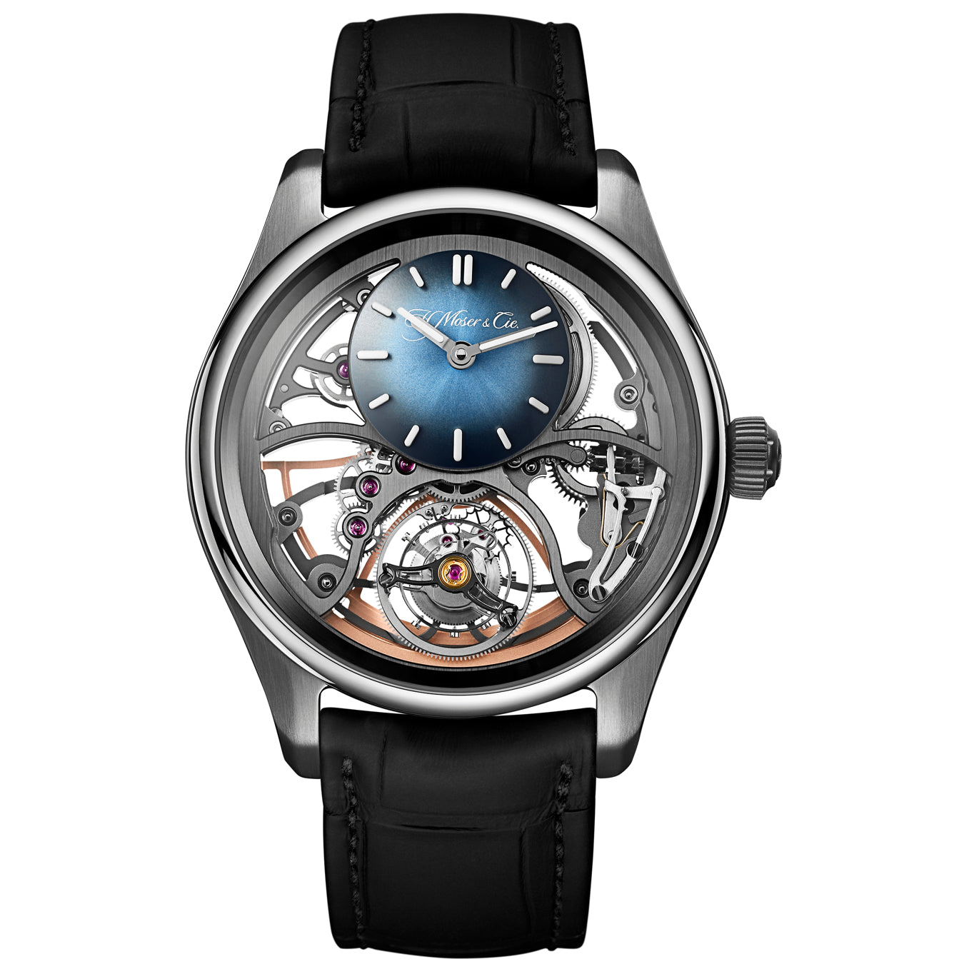 H. Moser & Cie. Pioneer Cylindrical Tourbillon Skeleton 3811-1200