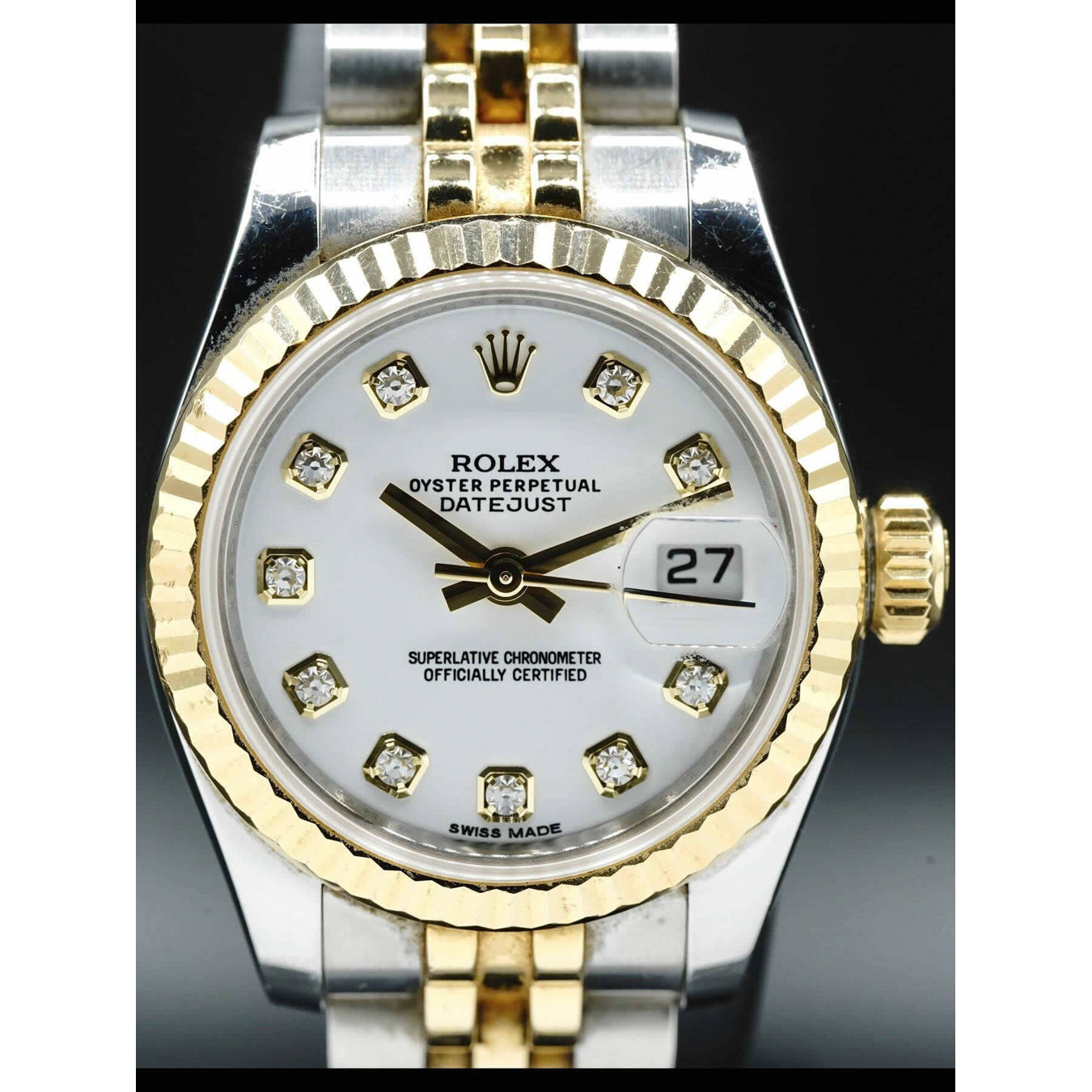 Rolex Ladies Datejust 18k Yellow Gold and Steel 179173