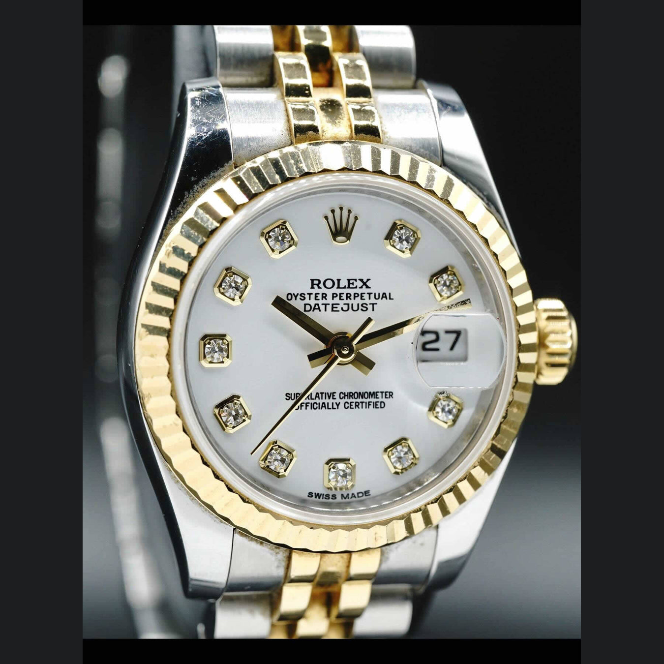 Rolex Ladies Datejust 18k Yellow Gold and Steel 179173